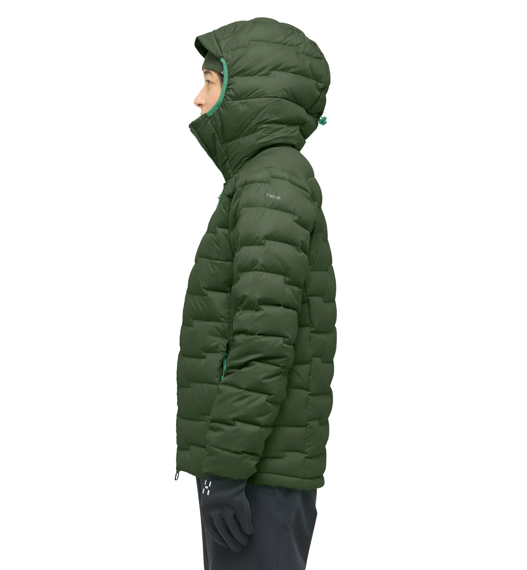 ROC Flash Down Hood Women Seaweed Green