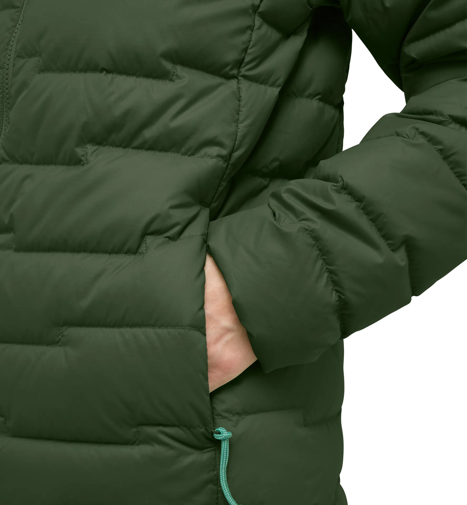 ROC Flash Down Hood Women Seaweed Green