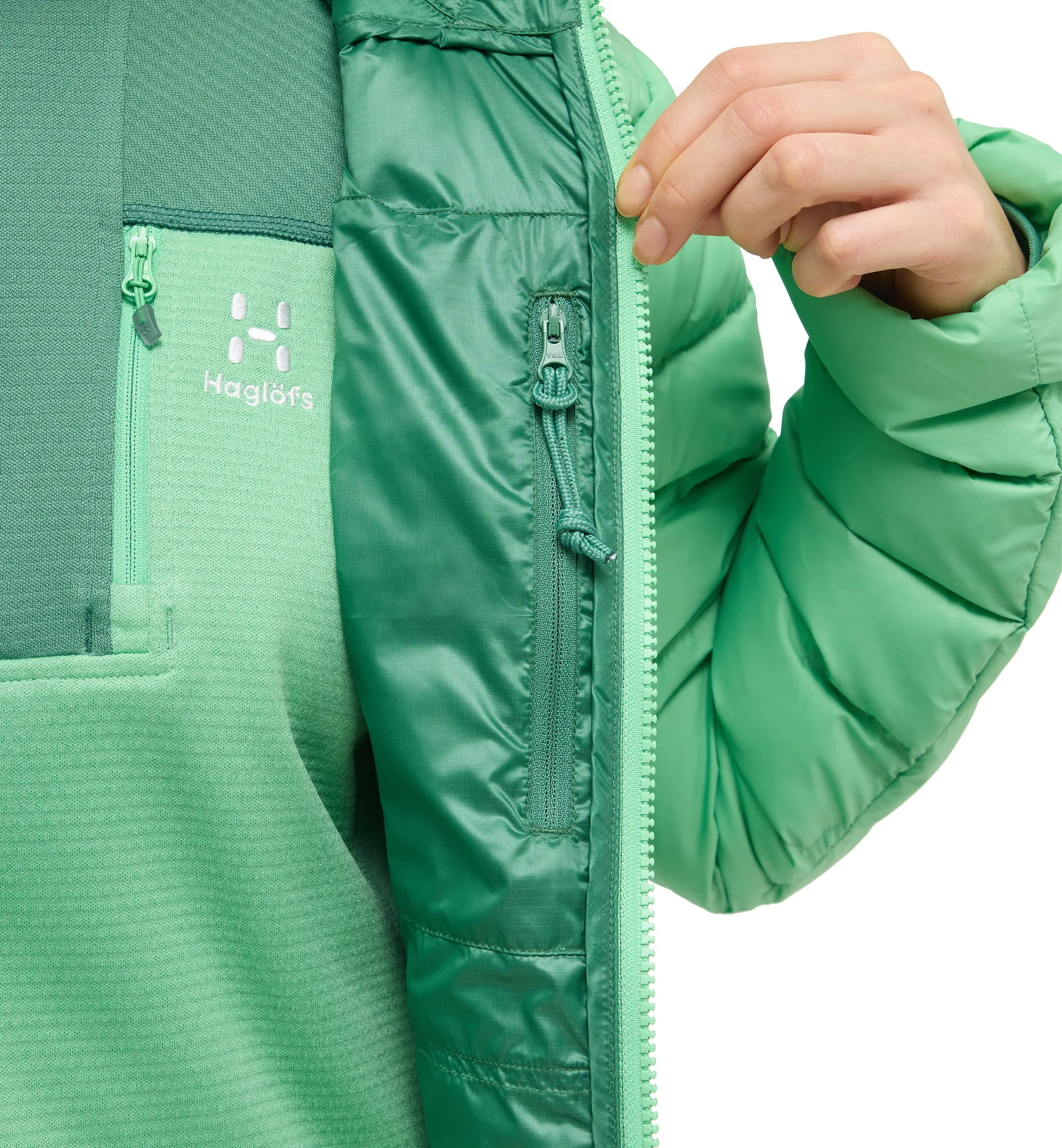 ROC Flash Down Hood Women Mint Stone