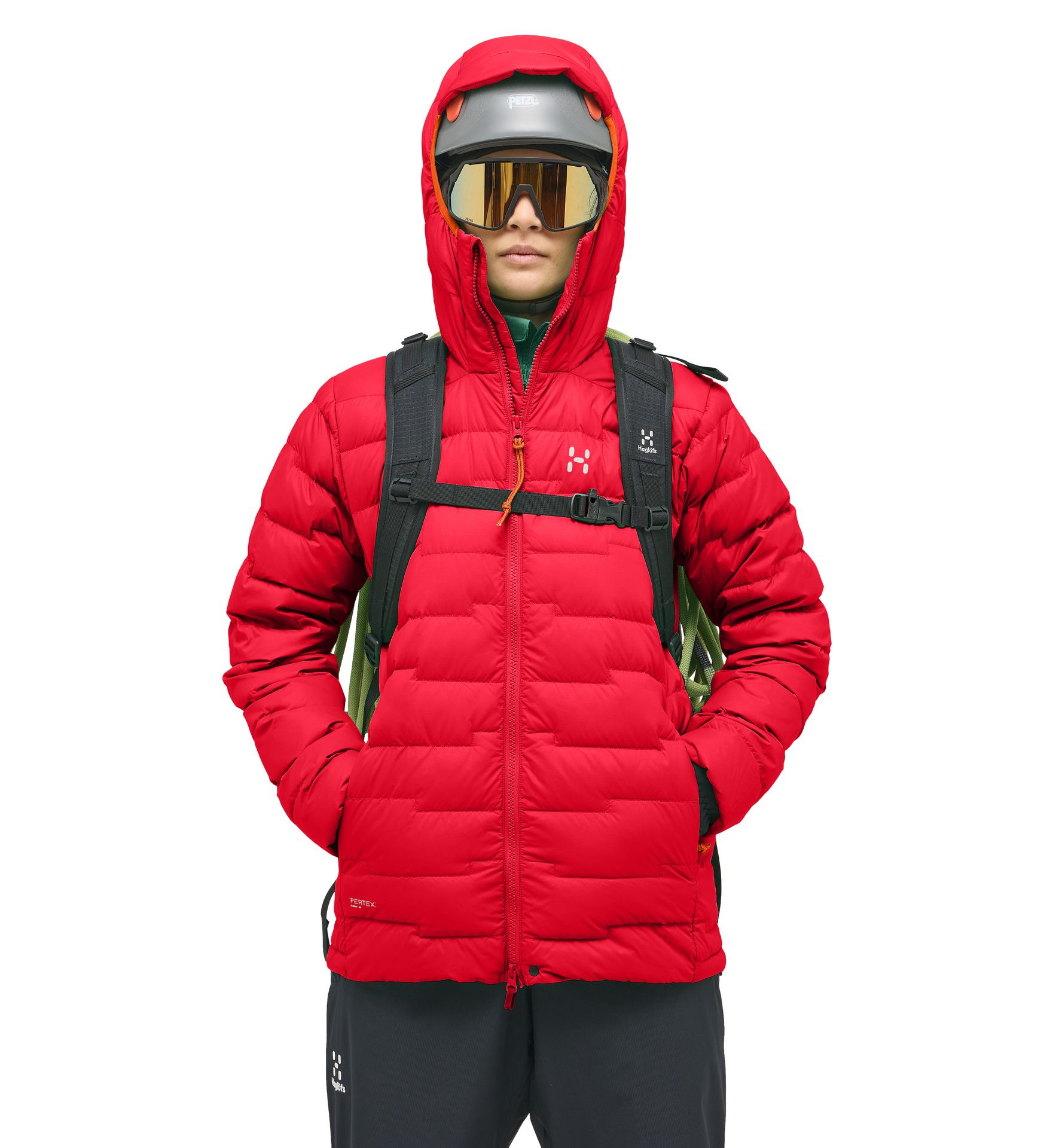 ROC Flash Down Hood Women Bright Red