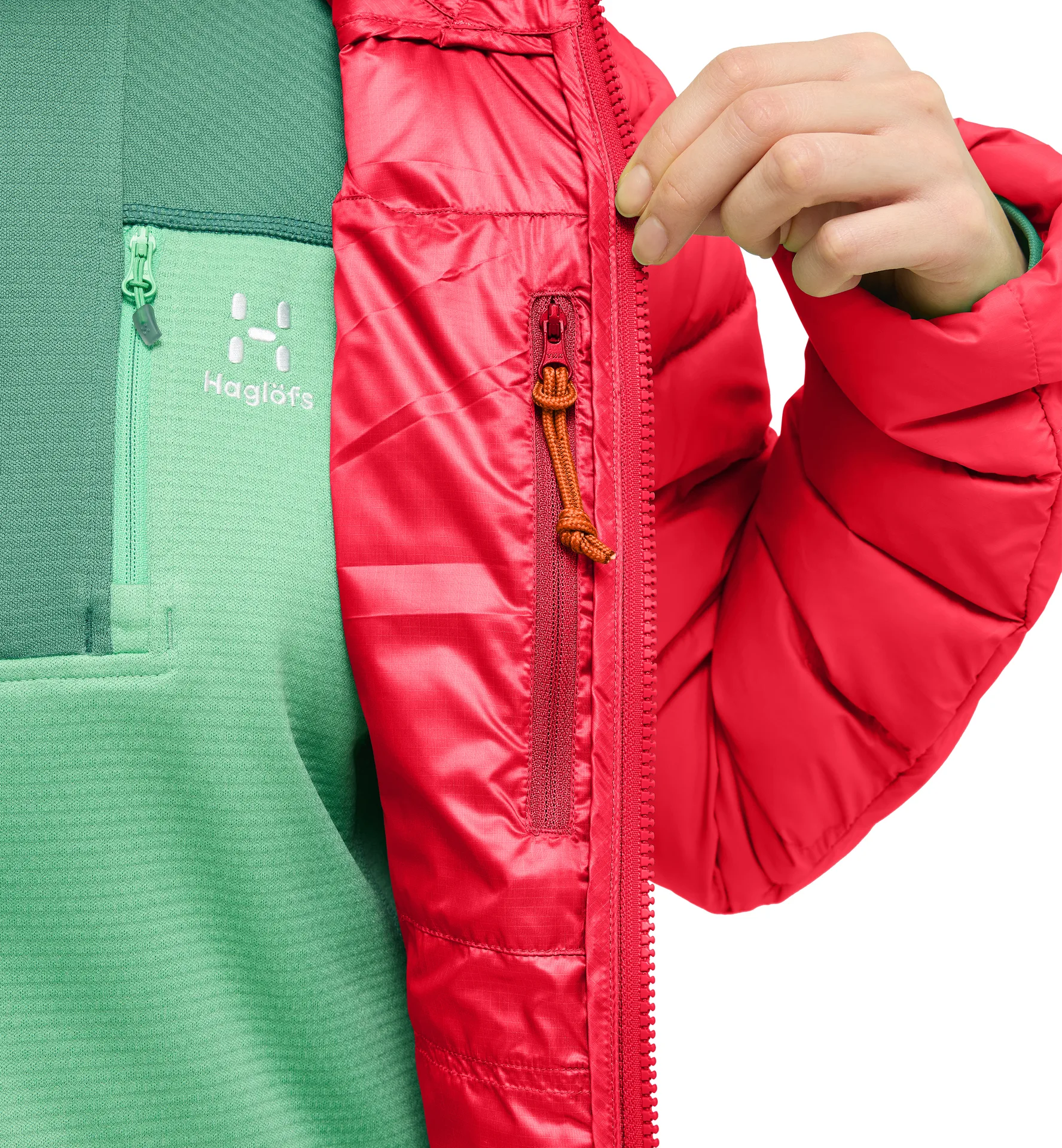 ROC Flash Down Hood Women Bright Red