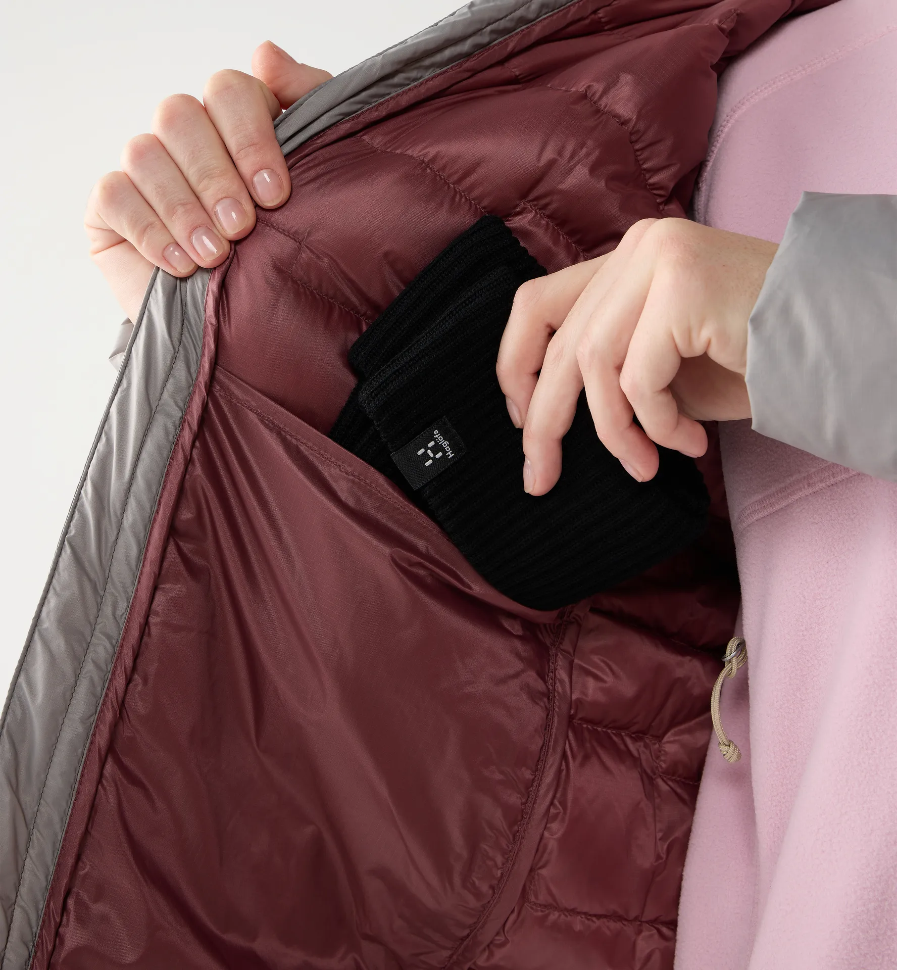 ROC Flash Down Hood Women Stone Brick