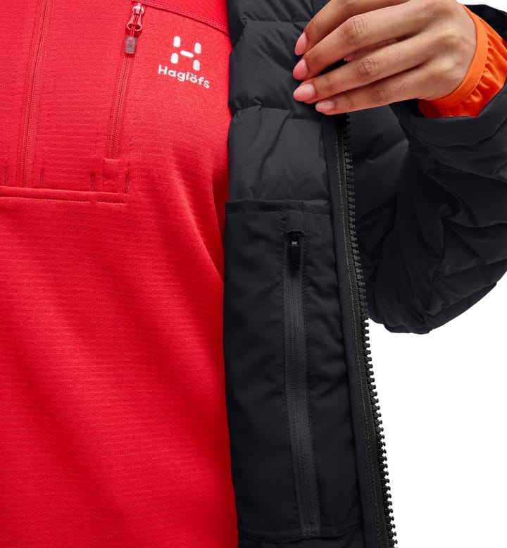Spitz Down Hood Women True Black Spitz Down Hood Women True Black