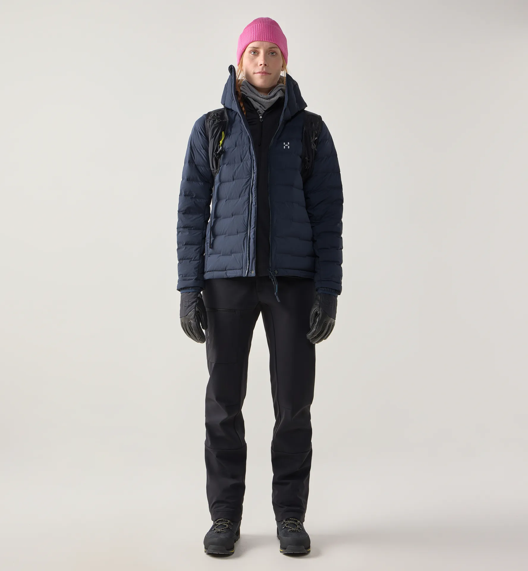 Spitz Down Hood Women Tarn Blue