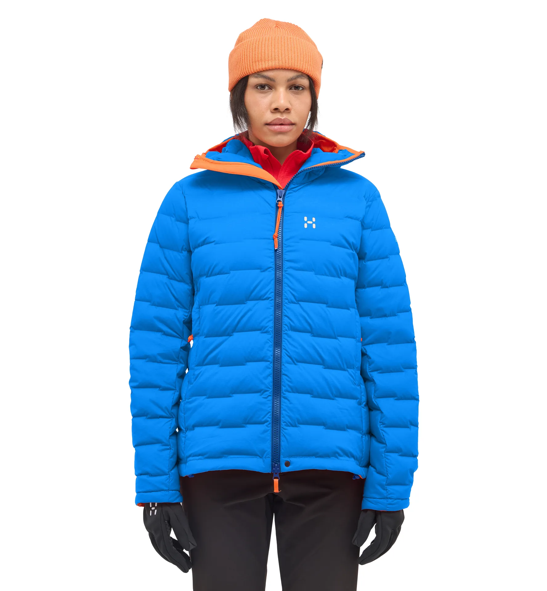 Spitz Down Hood Women Electric Blue