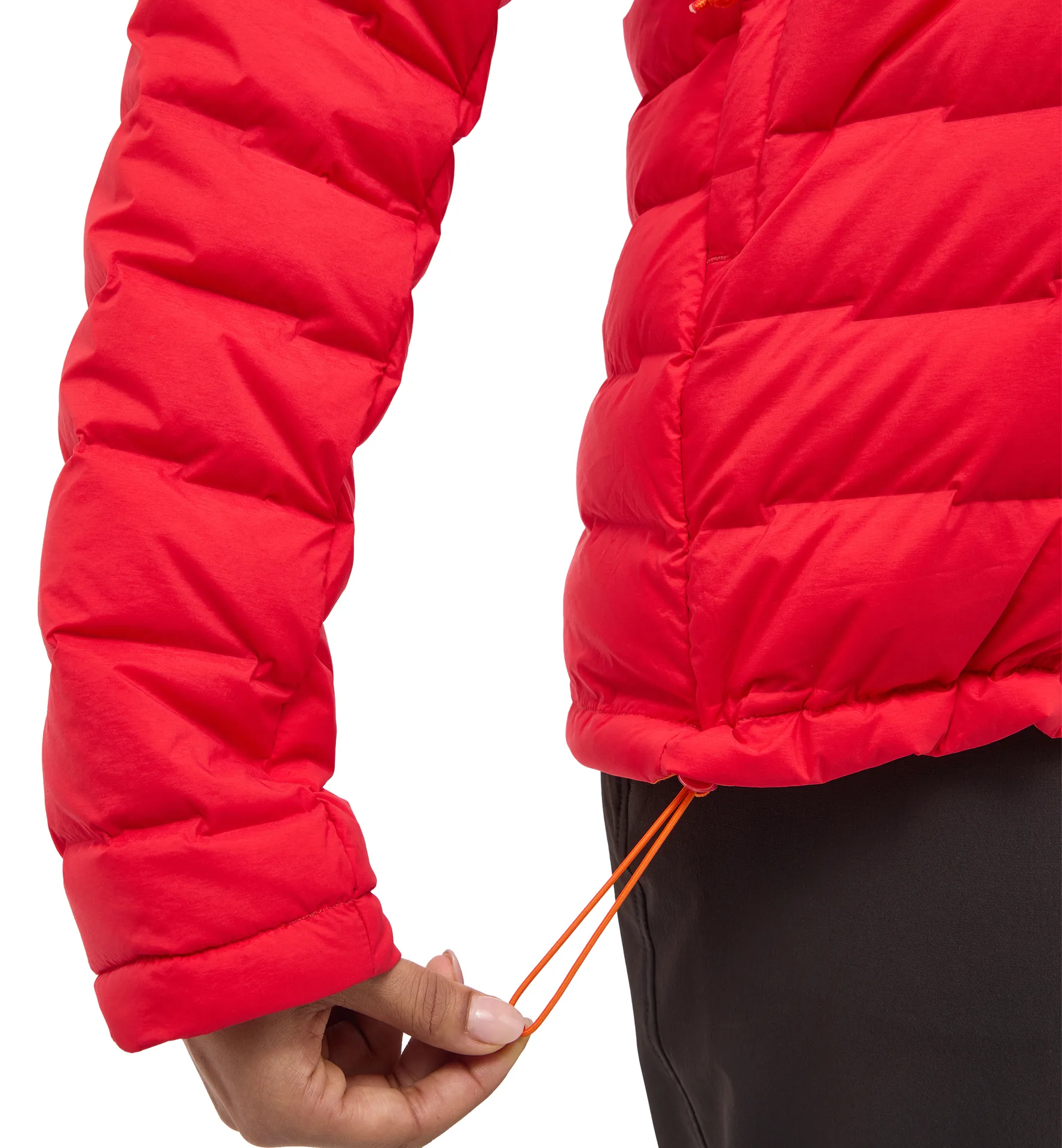 Spitz Down Hood Women Bright Red