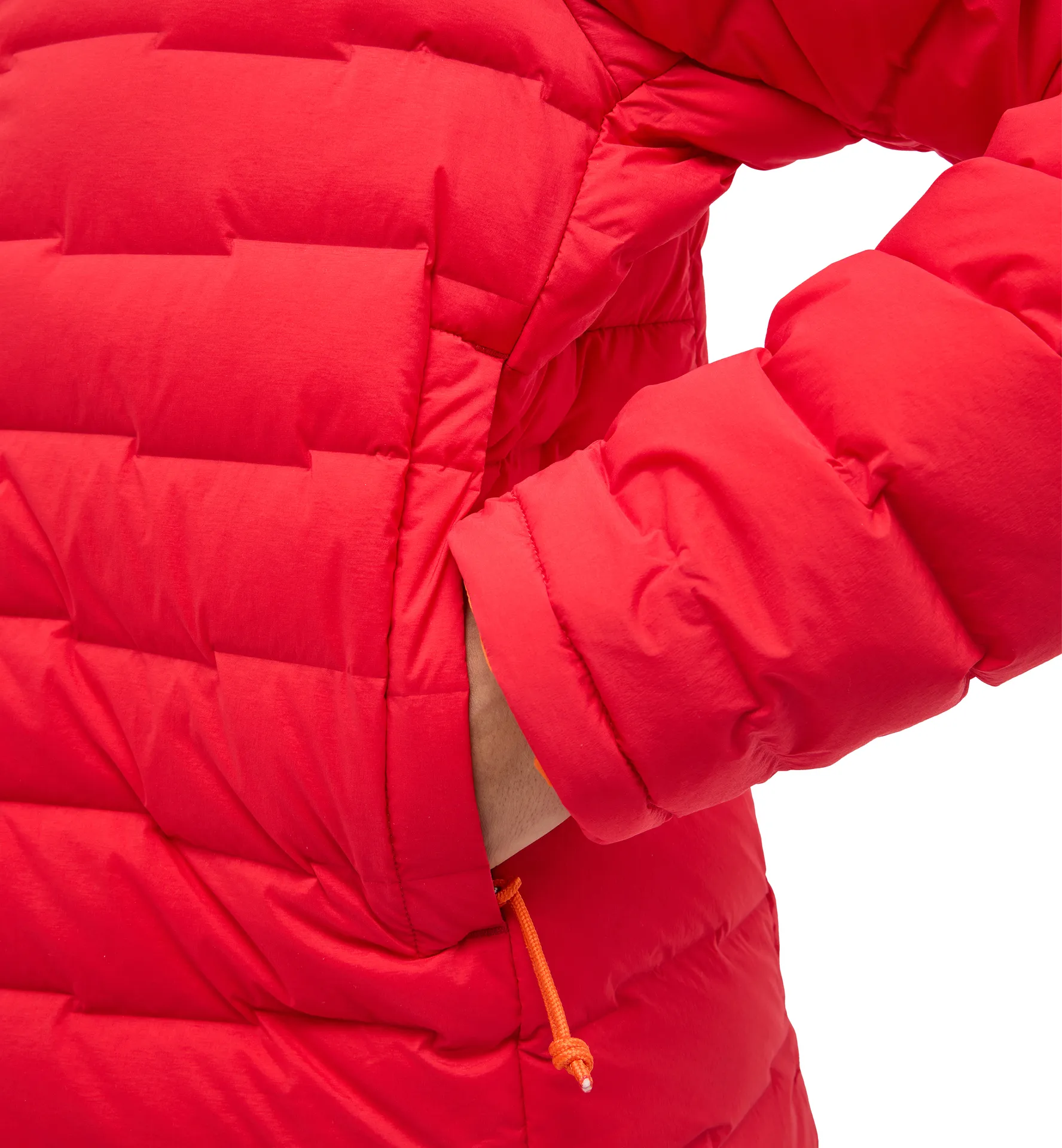 Spitz Down Hood Women Bright Red