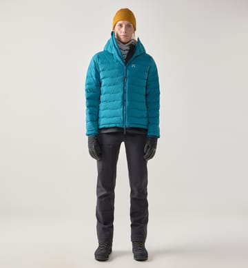 Spitz Down Hood Women Deep Teal