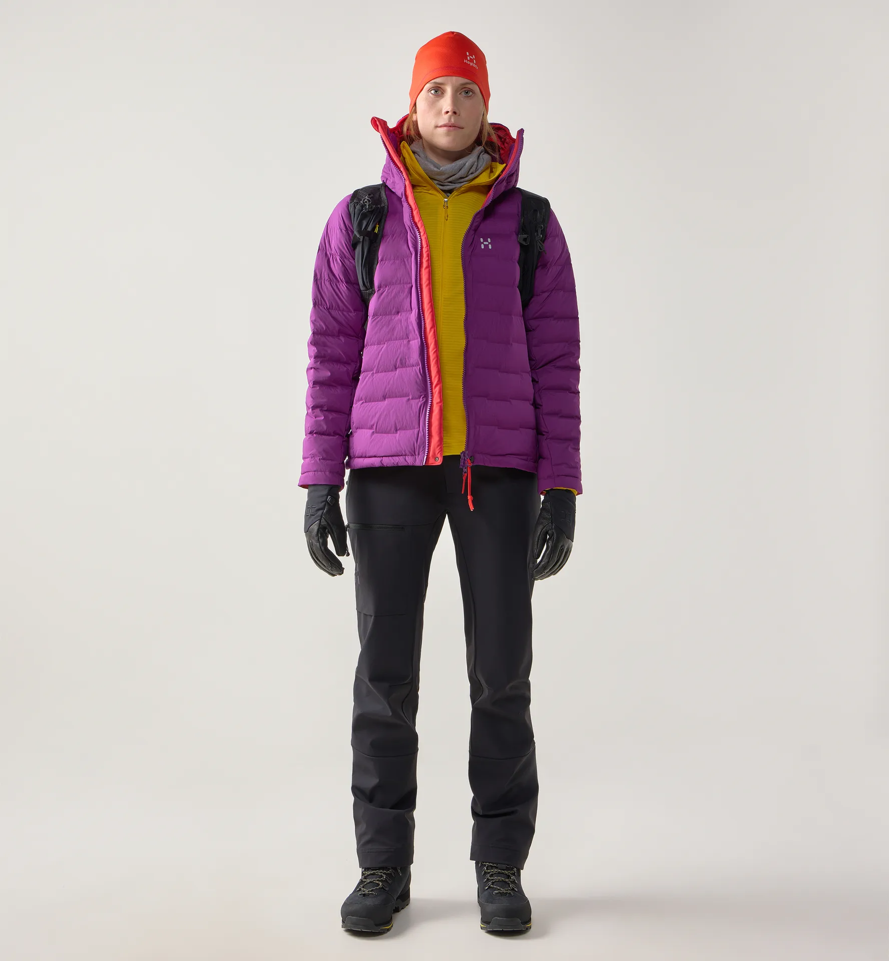 Spitz Down Hood Women Grape Purple