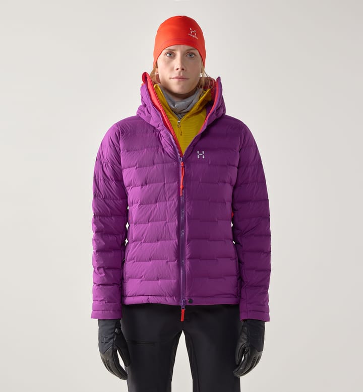 Spitz Down Hood Women Grape Purple