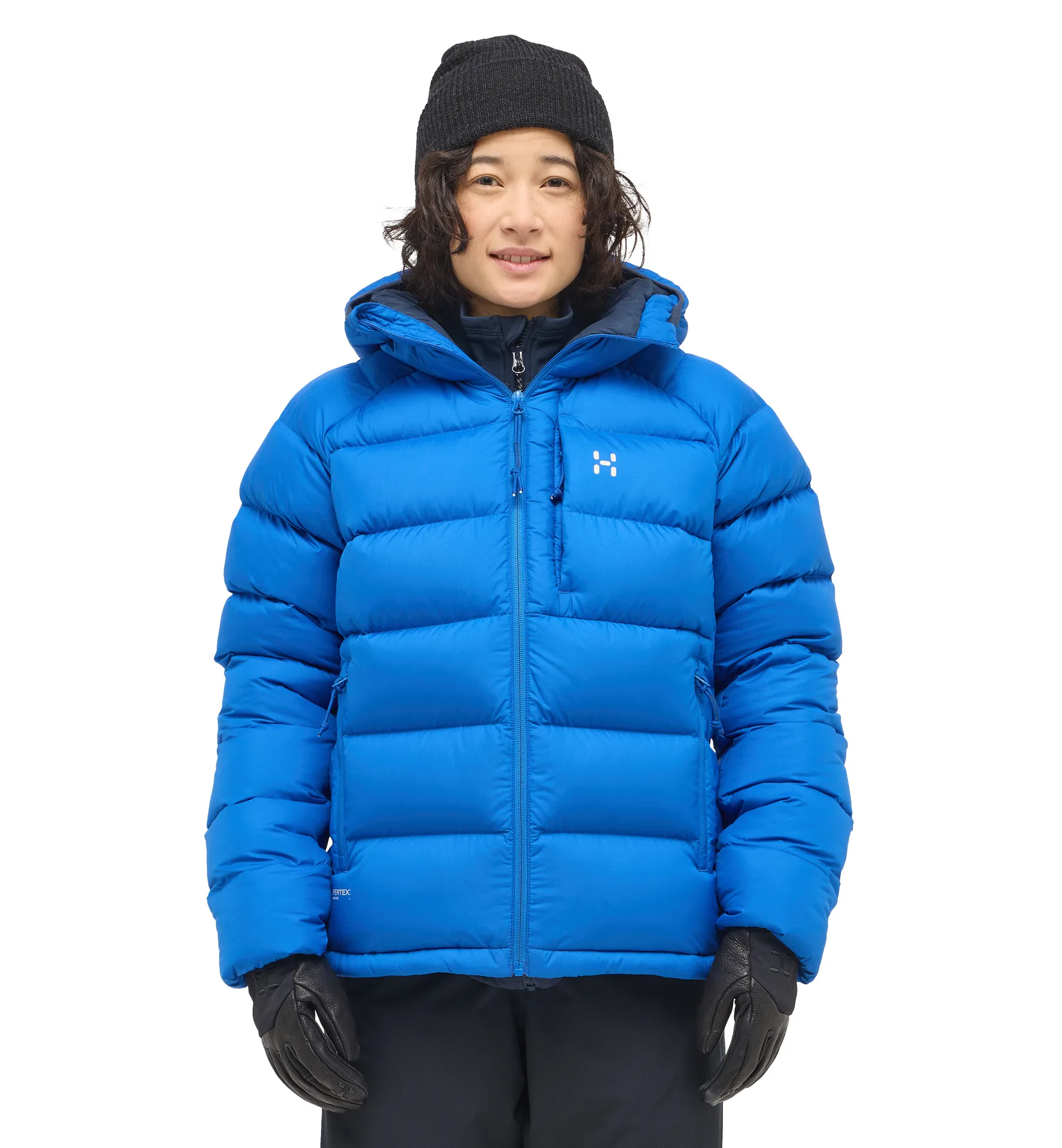 Rosson Down Hood Women Electric Blue