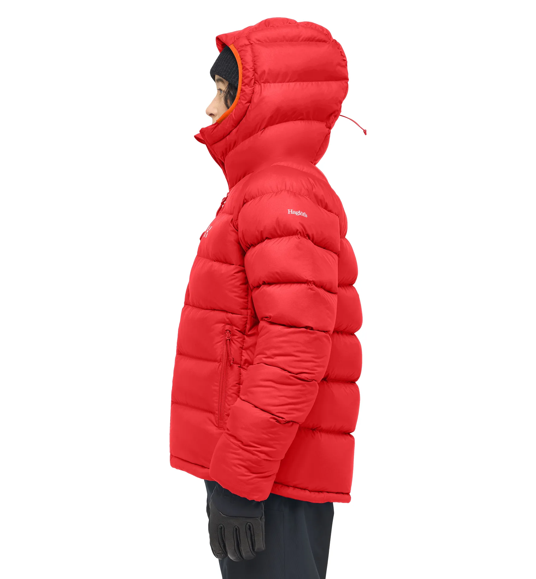 Rosson Down Hood Women Bright Red