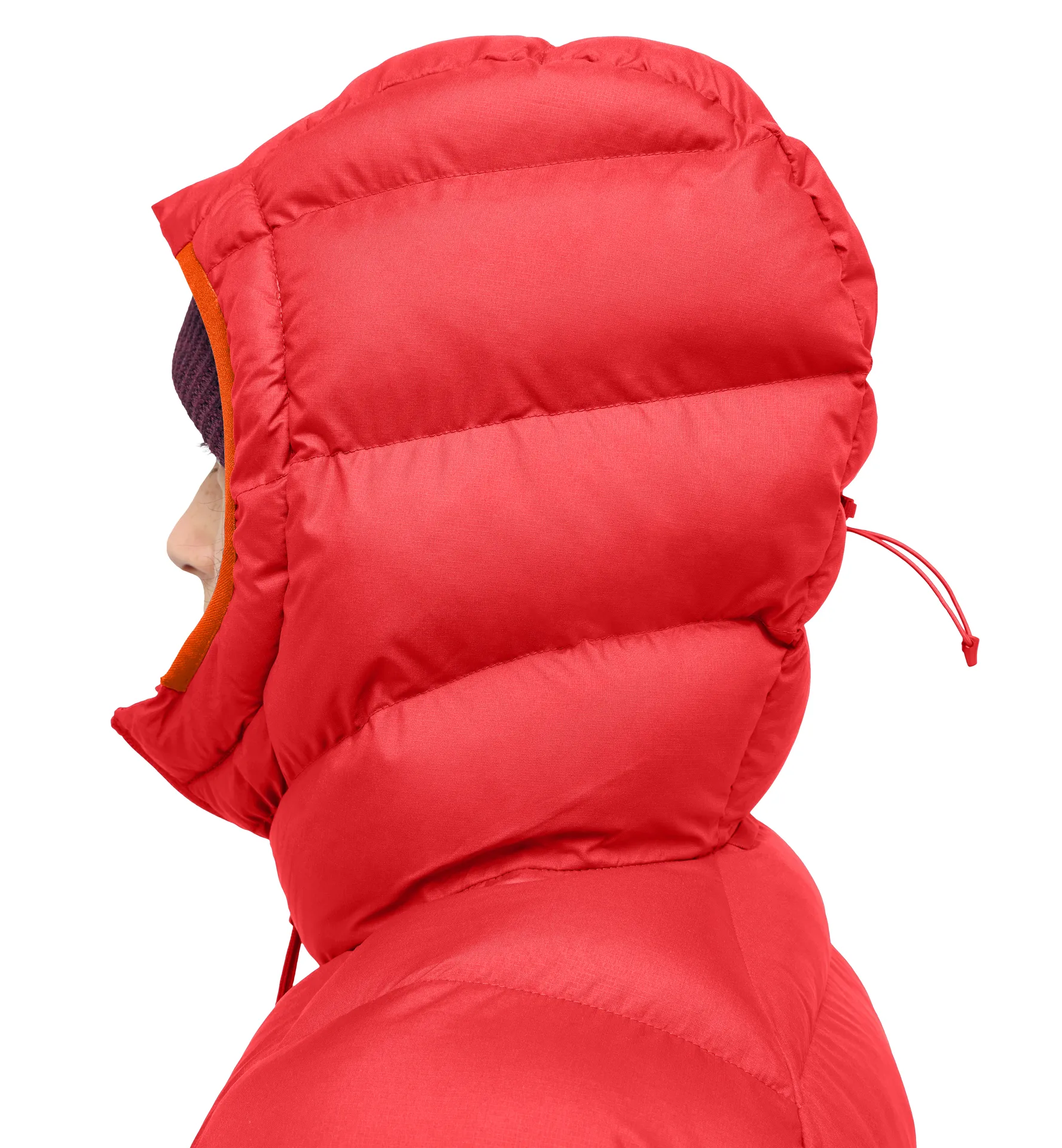 Rosson Down Hood Women Bright Red