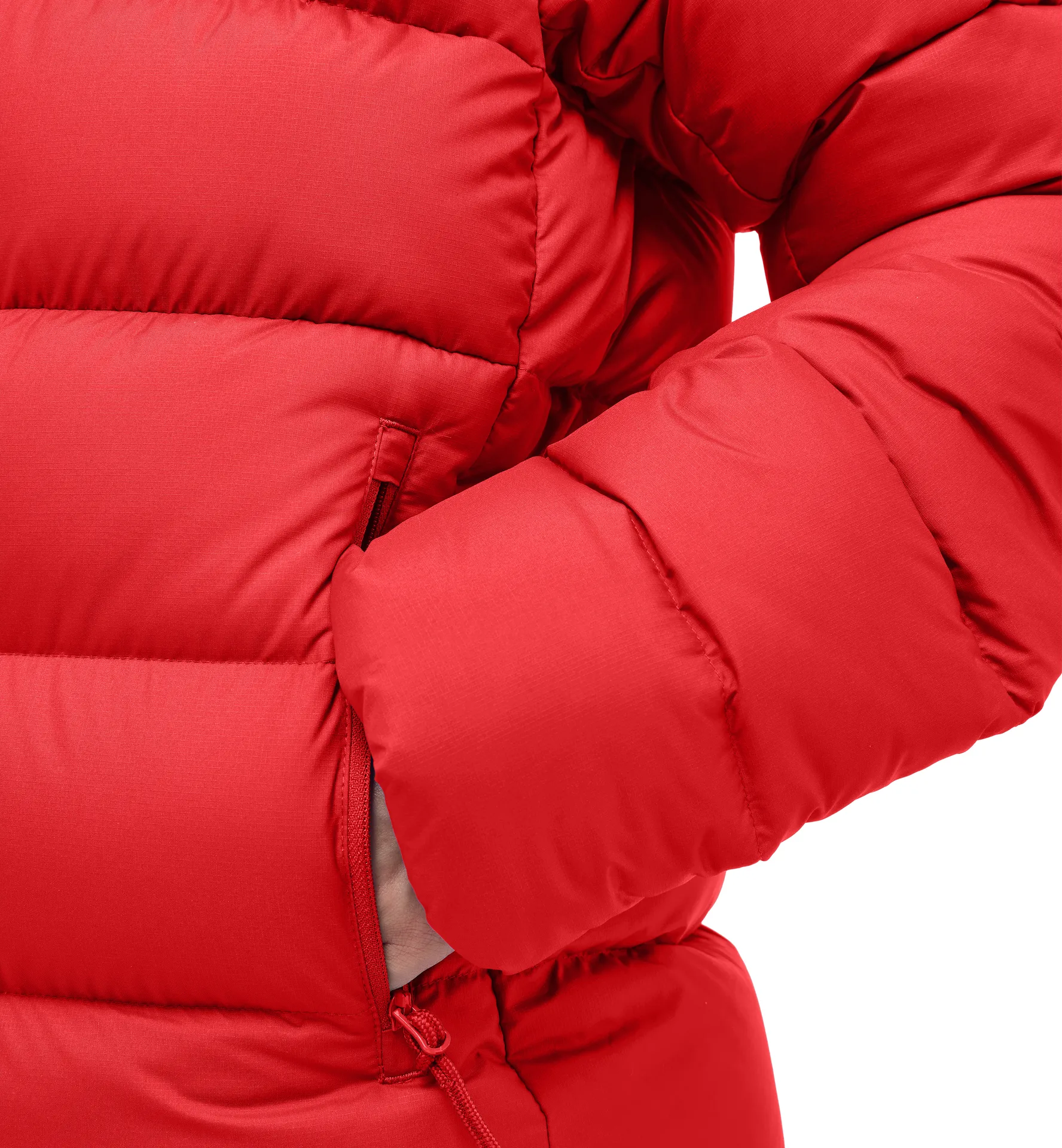 Rosson Down Hood Women Bright Red