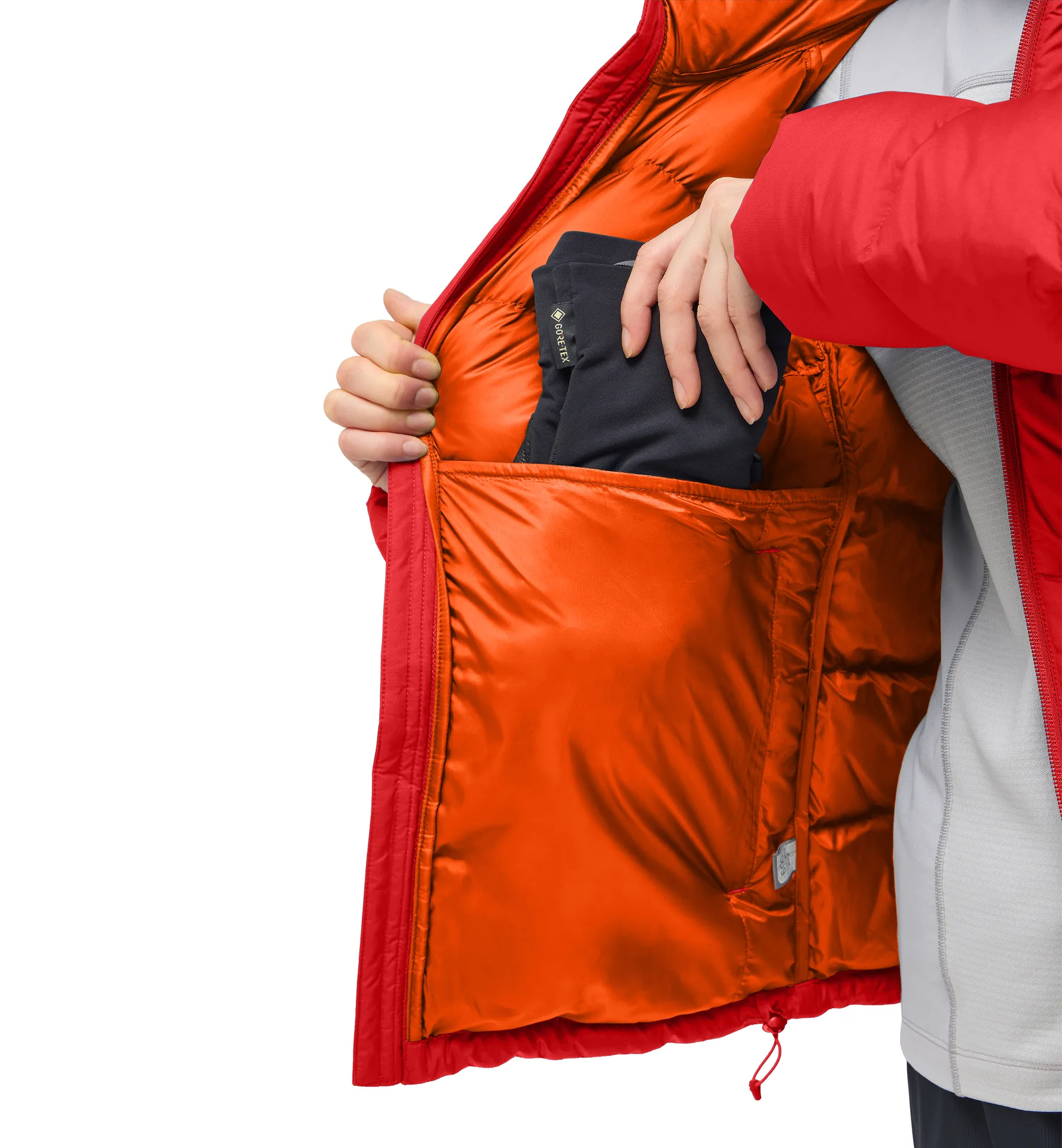 Rosson Down Hood Women Bright Red