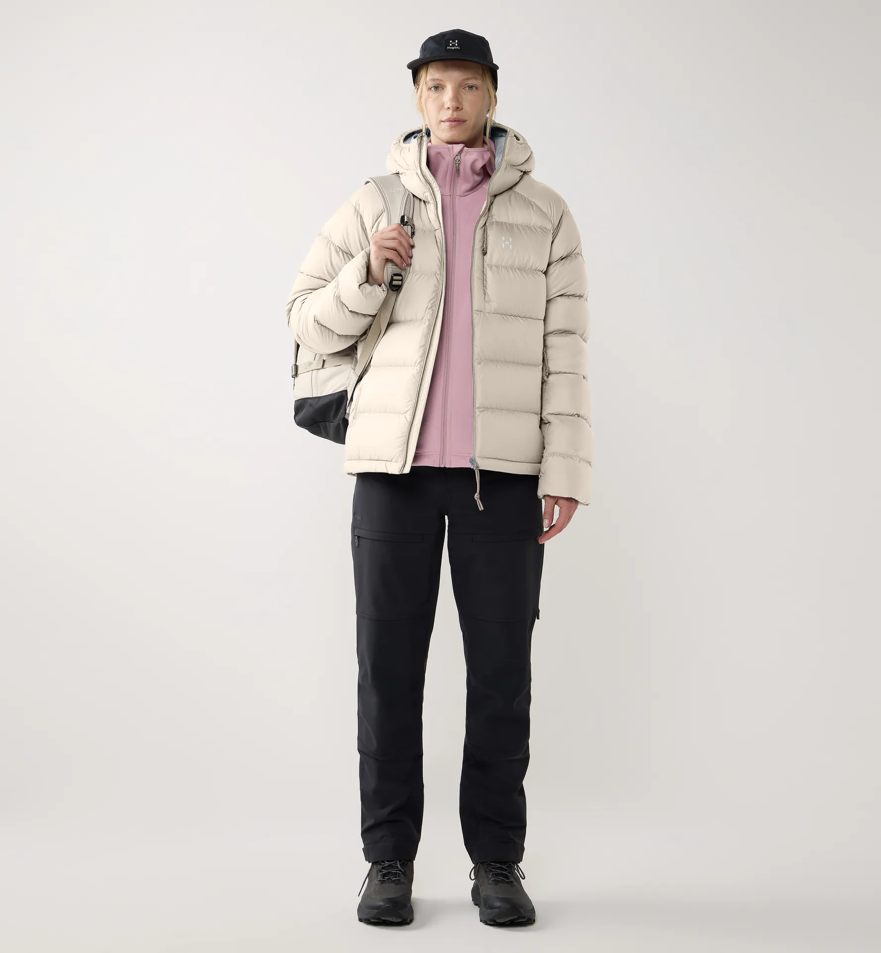 Rosson Down Hood Women Chalk Beige