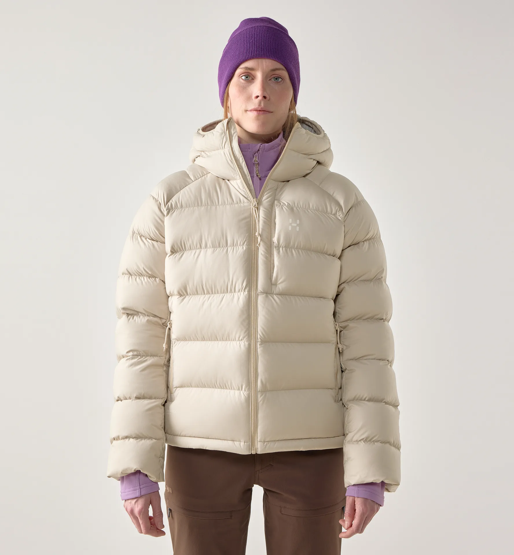 Rosson Down Hood Women Chalk Beige