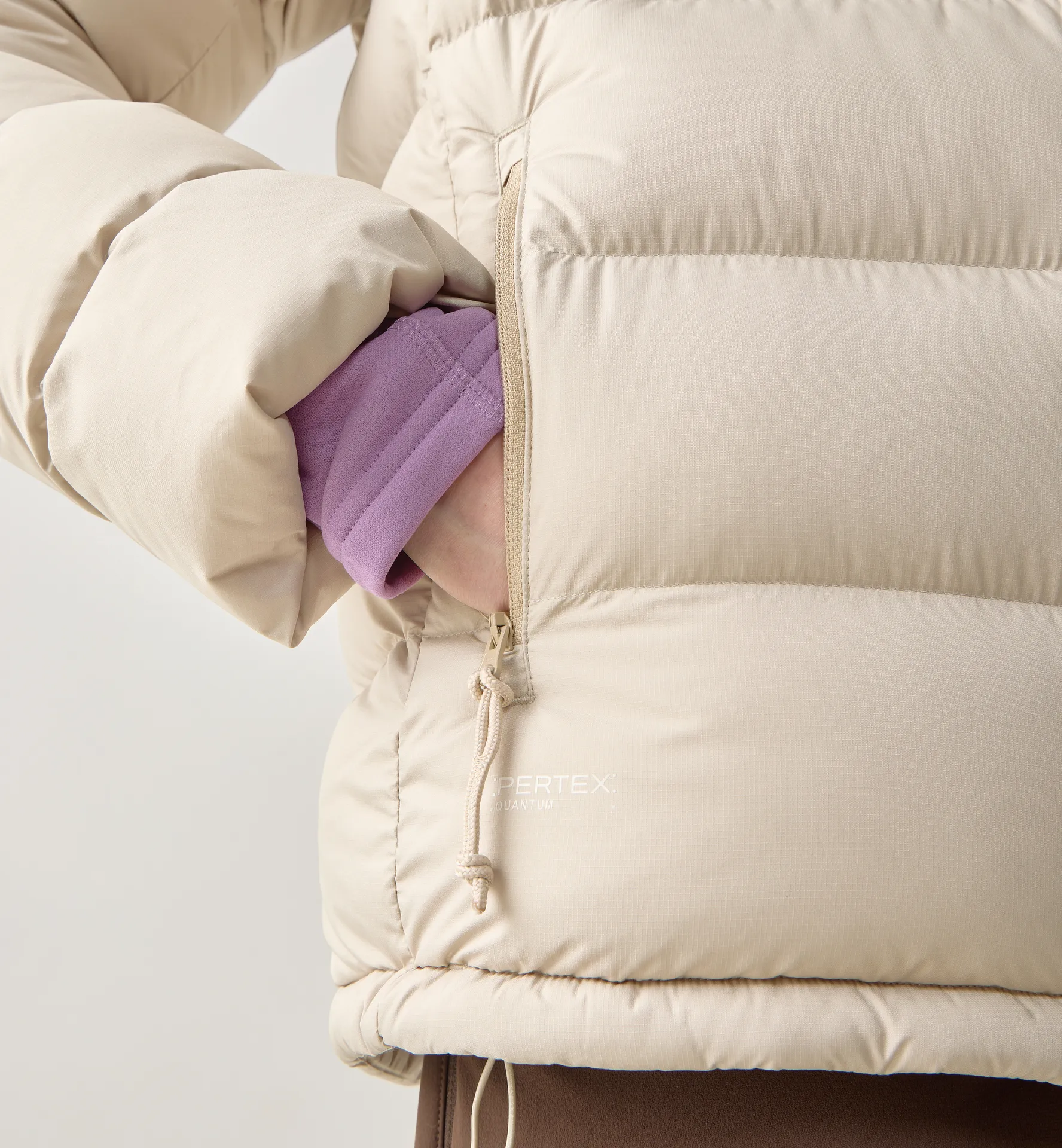 Rosson Down Hood Women Chalk Beige