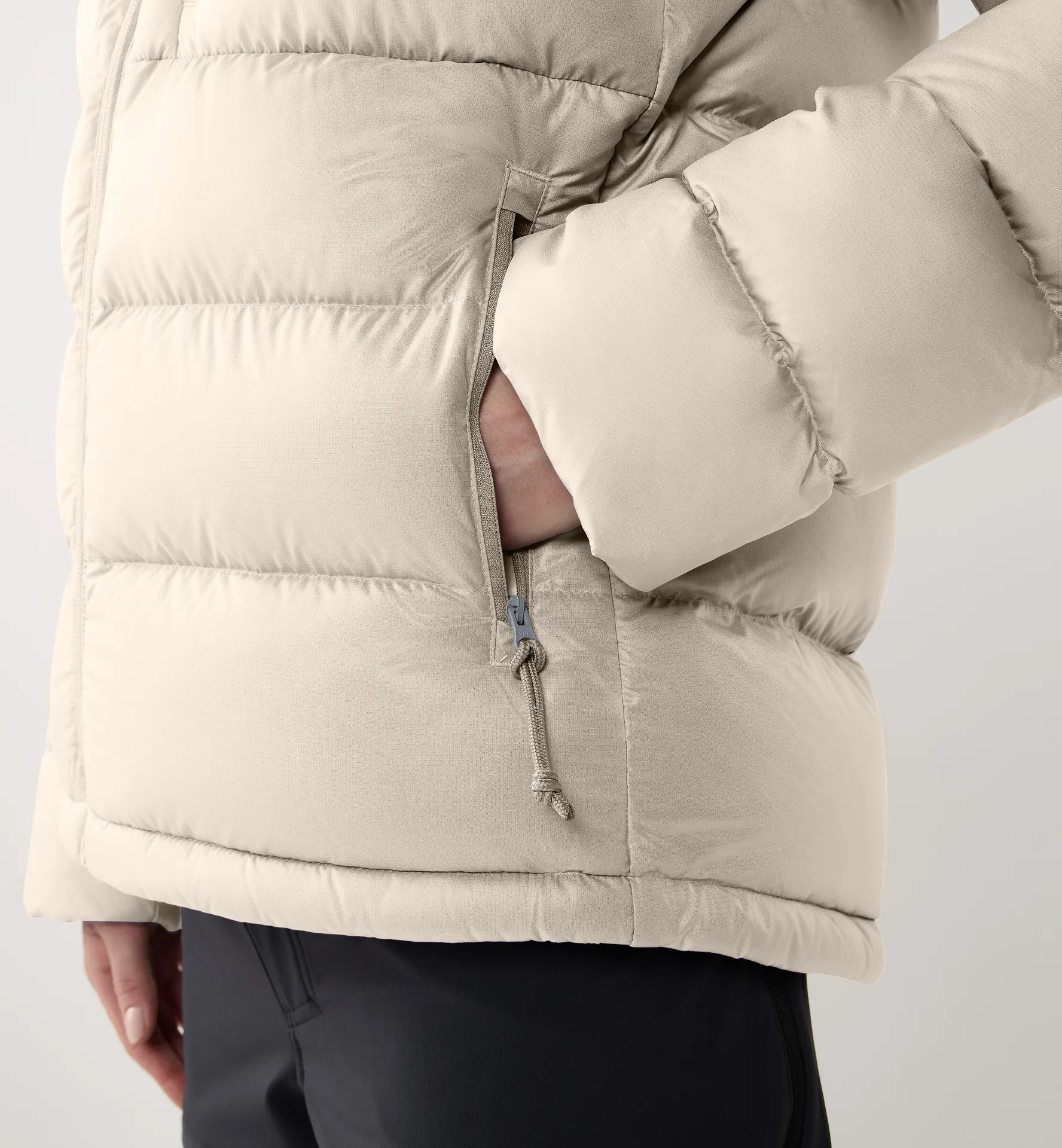 Rosson Down Hood Women Chalk Beige