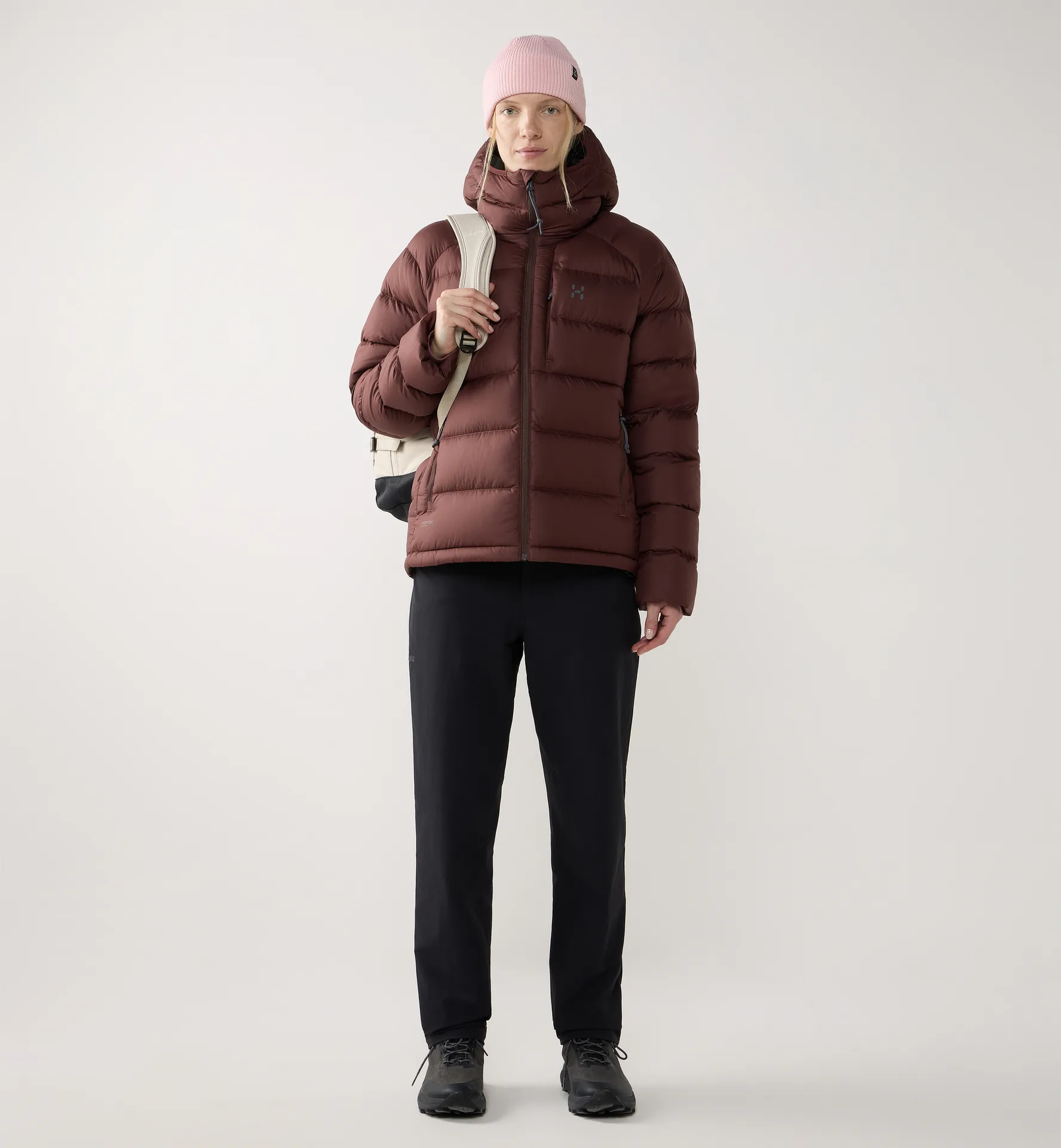 Rosson Down Hood Women Maroon Trail