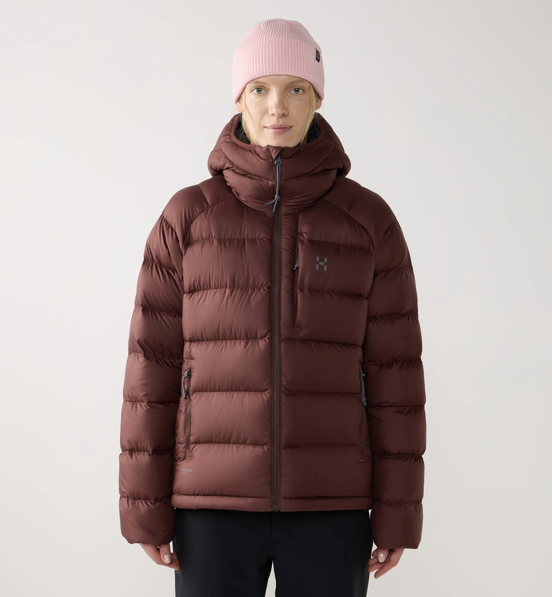 Rosson Down Hood Women Maroon Trail
