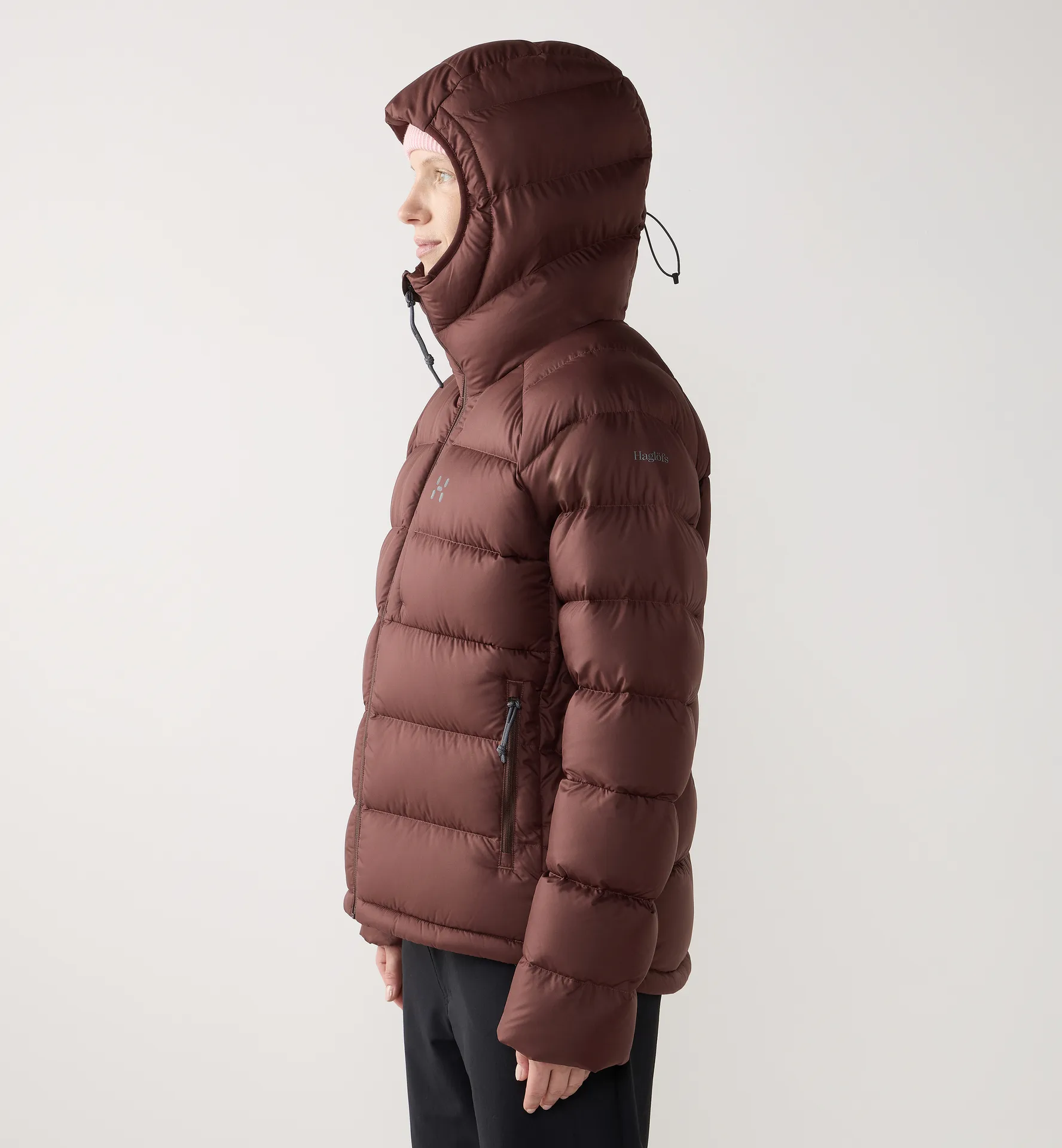 Rosson Down Hood Women Maroon Trail