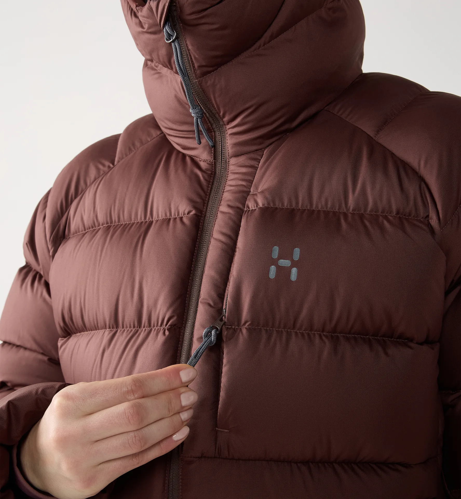 Rosson Down Hood Women Maroon Trail