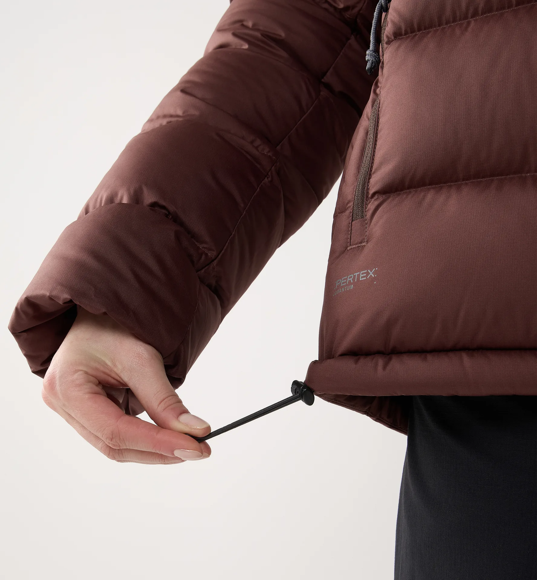 Rosson Down Hood Women Maroon Trail