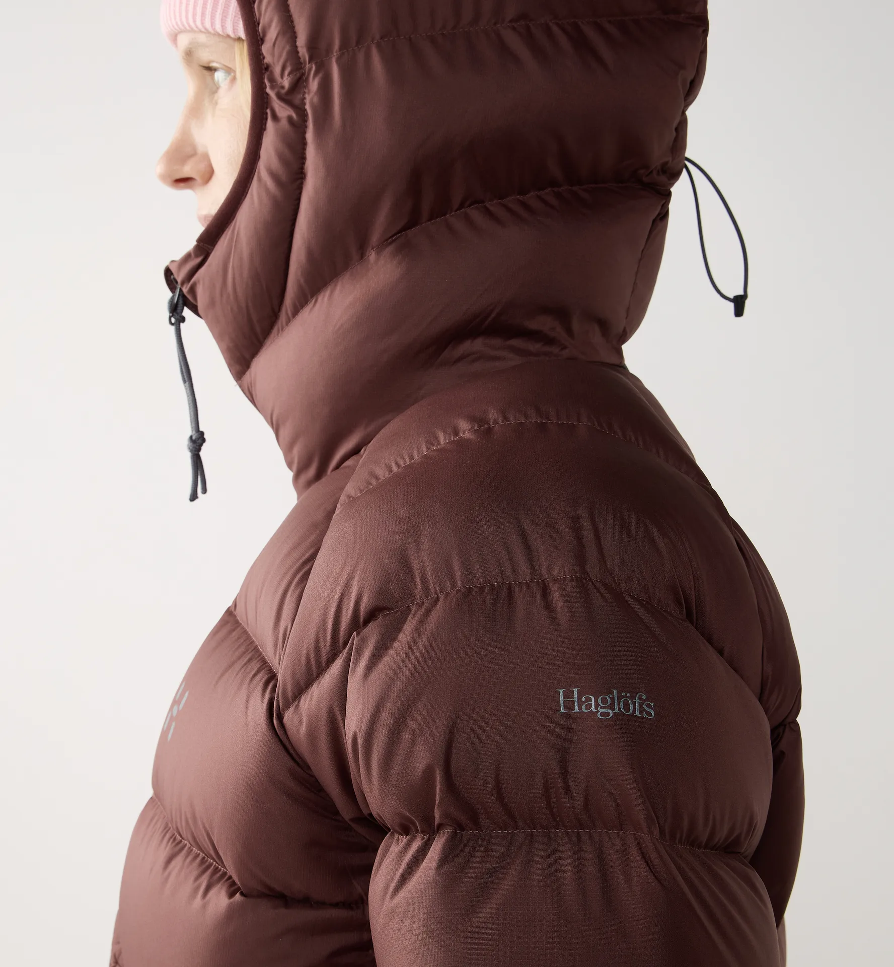 Rosson Down Hood Women Maroon Trail
