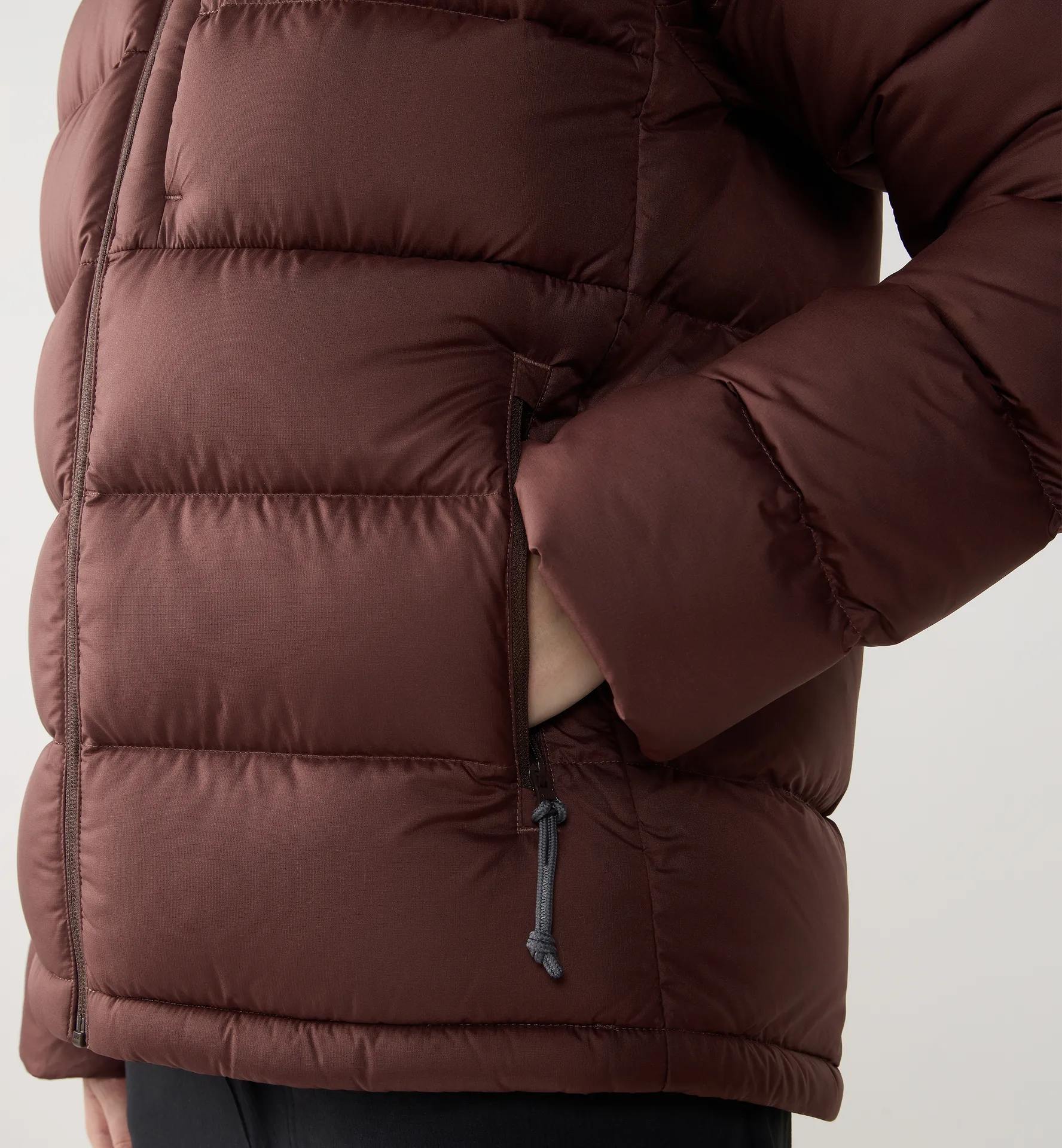 Rosson Down Hood Women Maroon Trail