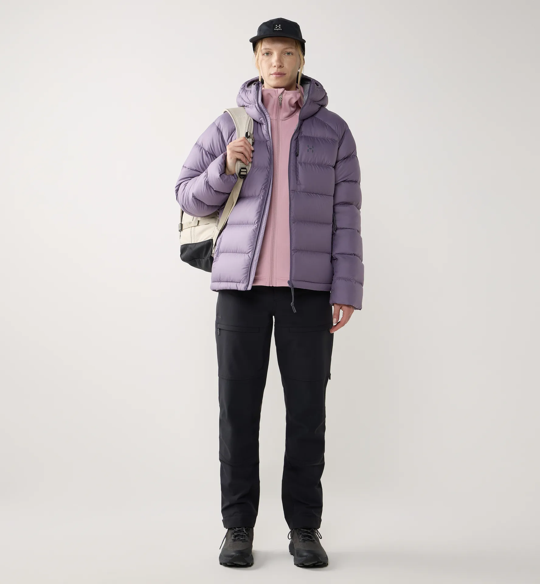 Rosson Down Hood Women Purple Fog