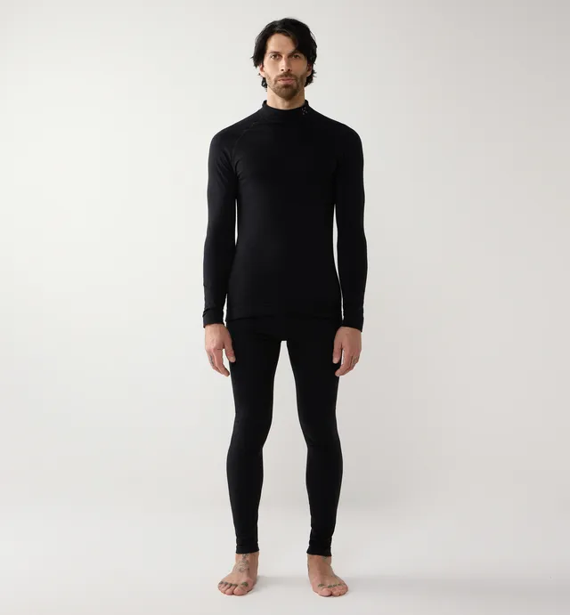 Latnja Wool Long John's Men | True Black | Ski | Snowboarding