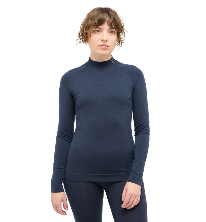 Latnja Wool Crew Neck Women Tarn Blue Latnja Wool Crew Neck Women Tarn Blue