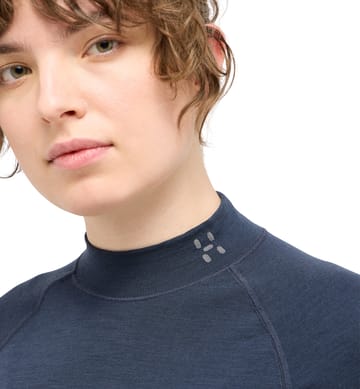 Latnja Wool Crew Neck Women Tarn Blue Latnja Wool Crew Neck Women Tarn Blue