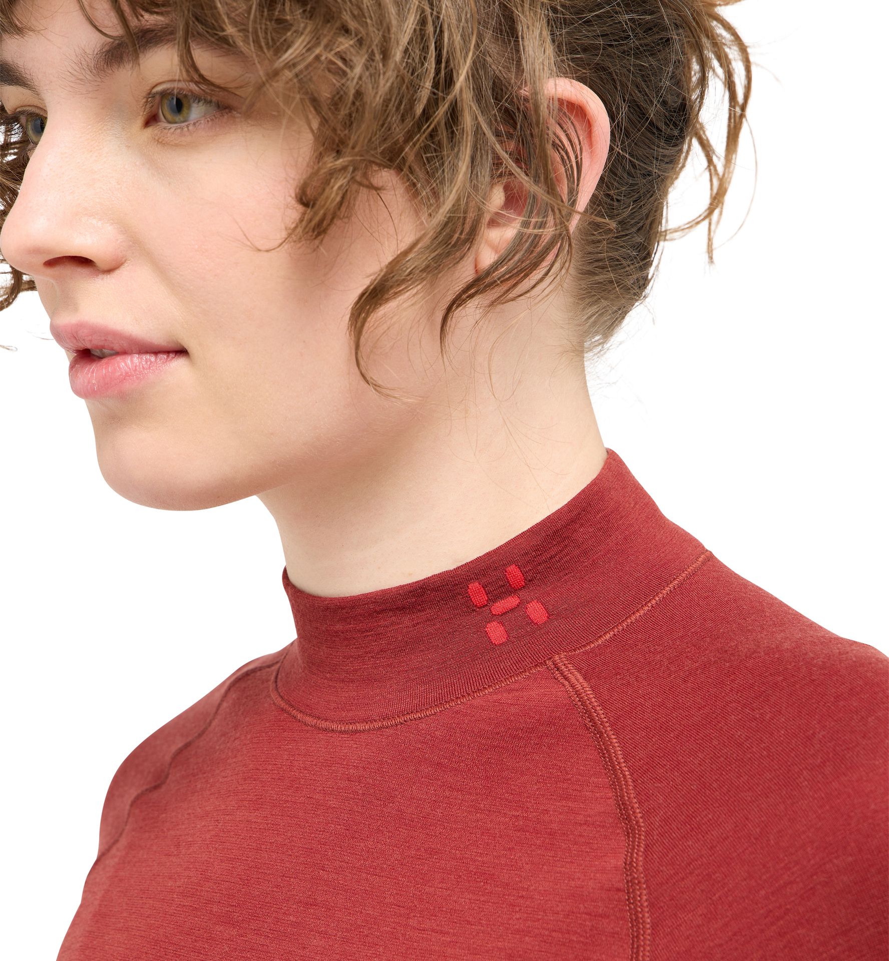 Latnja Wool Crew Neck Women Carmine Red