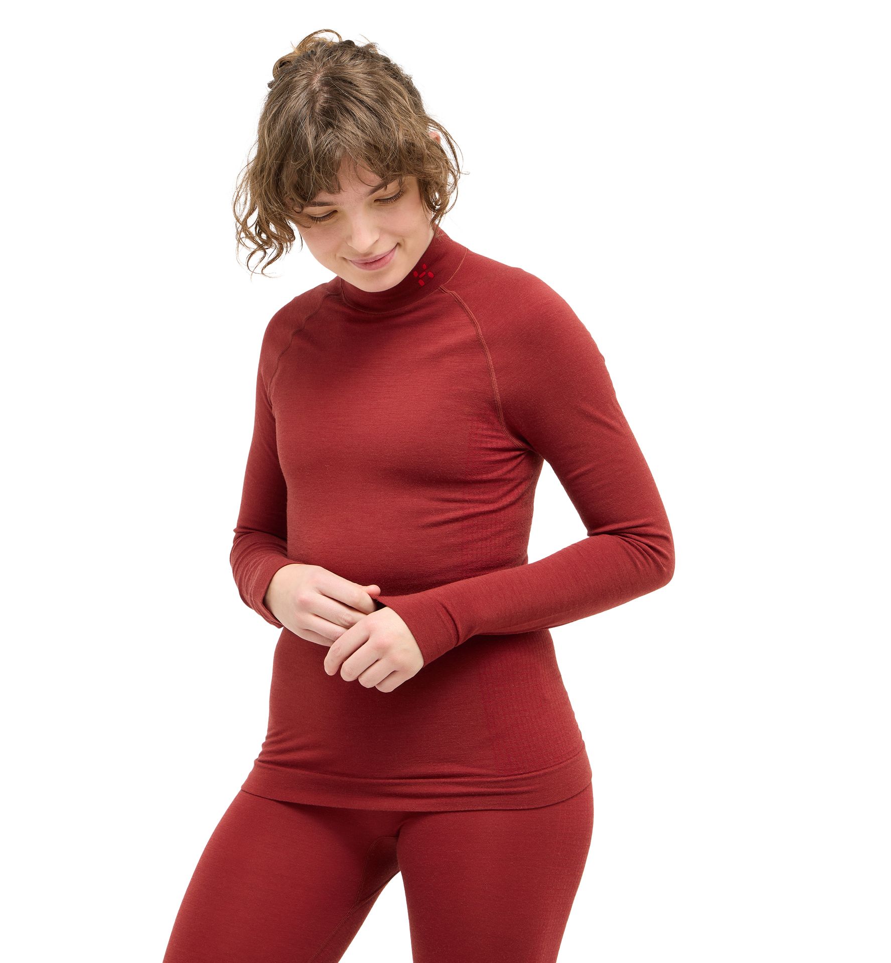 Latnja Wool Crew Neck Women Carmine Red