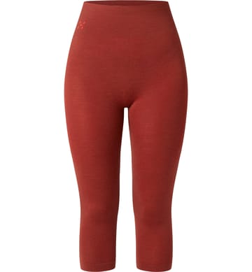 Latnja Wool 3/4 Pant Women Carmine Red