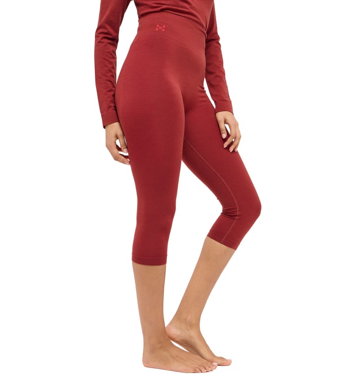 Latnja Wool 3/4 Pant Women Carmine Red