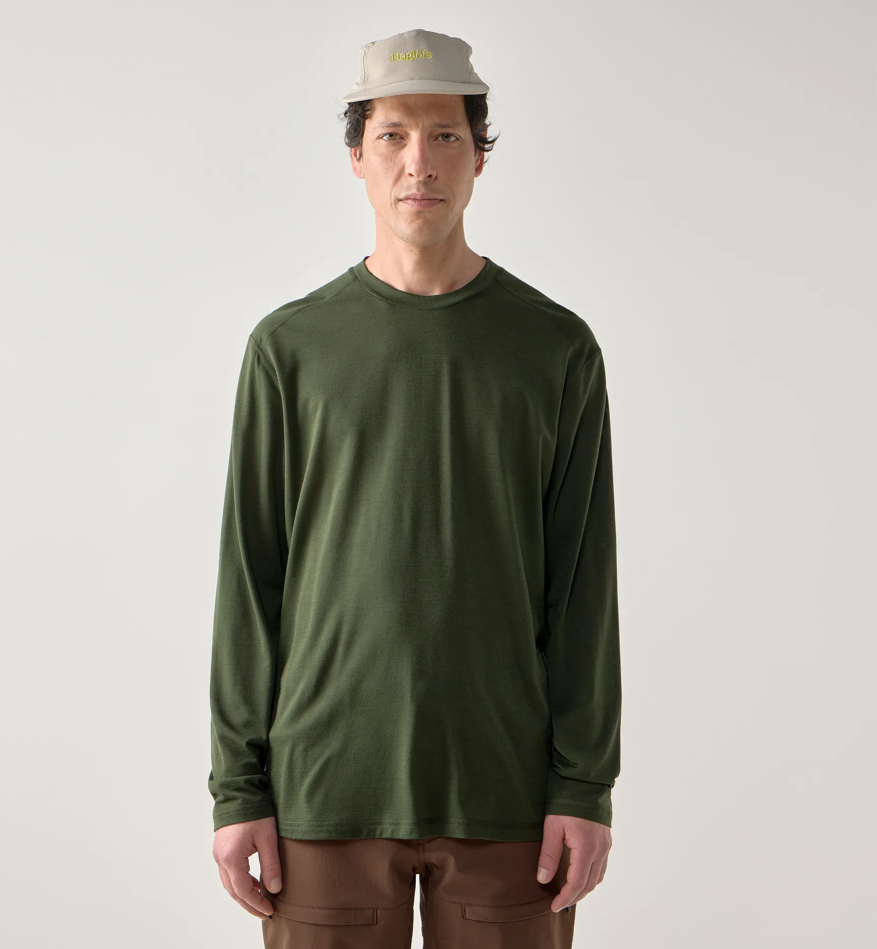 Kaise Wool LS Tee Men Seaweed Green