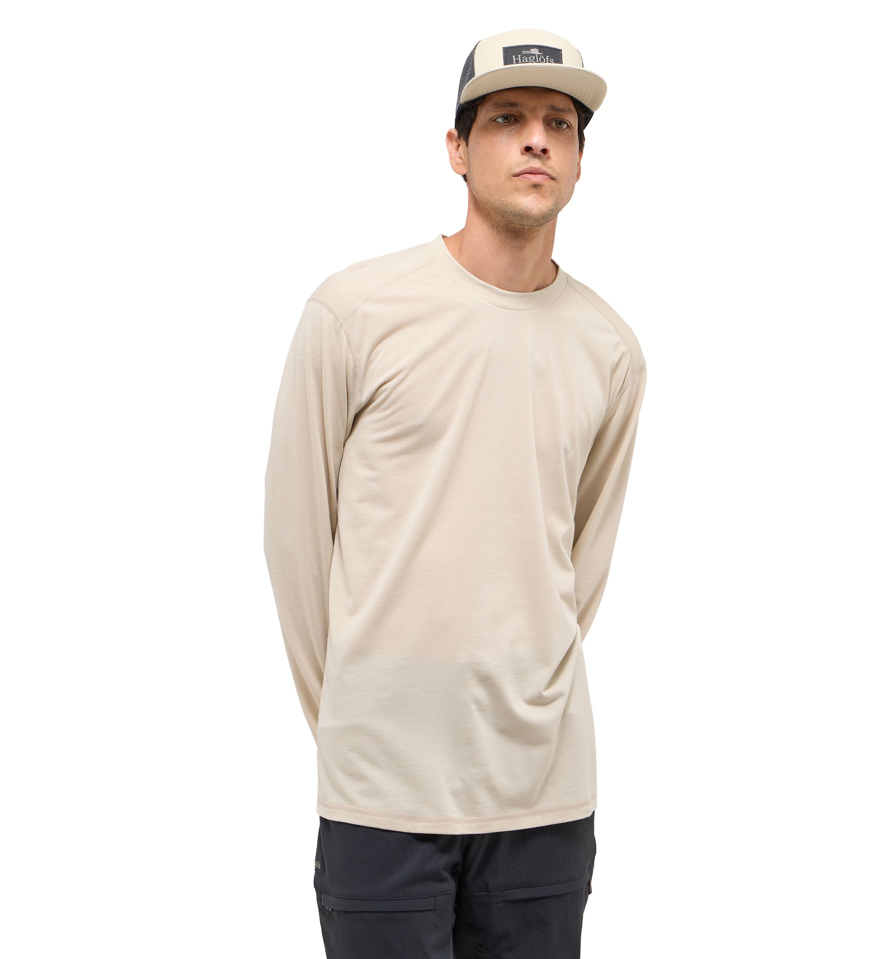 Kaise Wool LS Tee Men Chalk Beige
