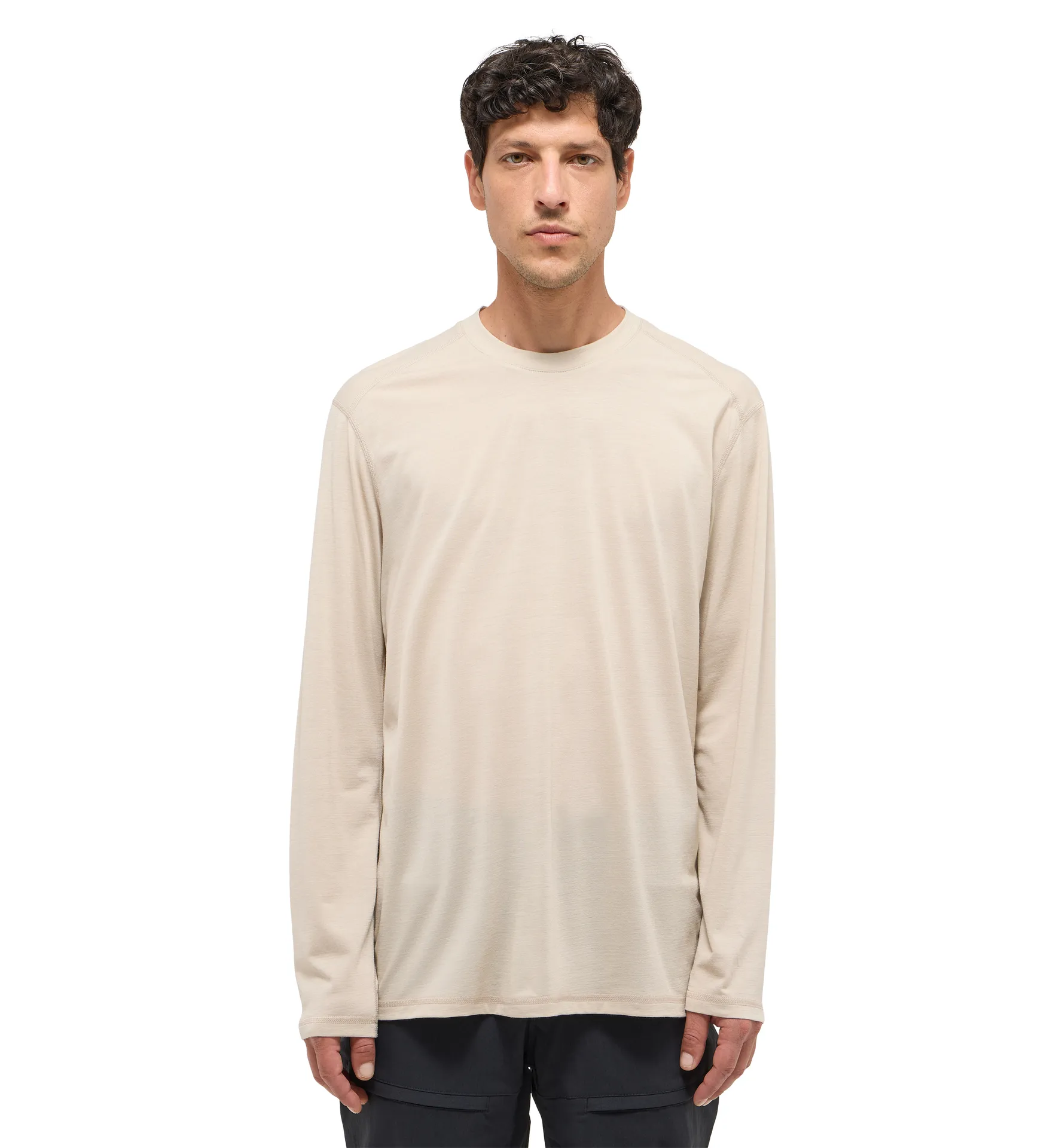 Kaise Wool LS Tee Men Chalk Beige