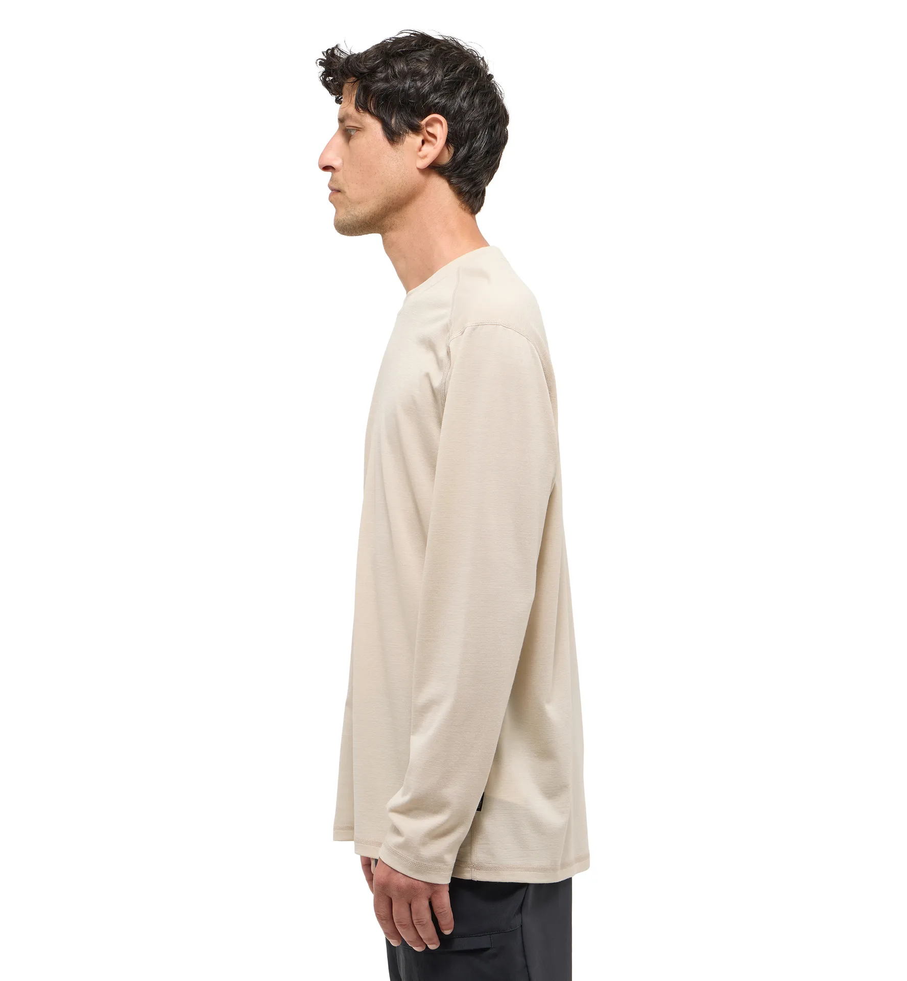 Kaise Wool LS Tee Men Chalk Beige
