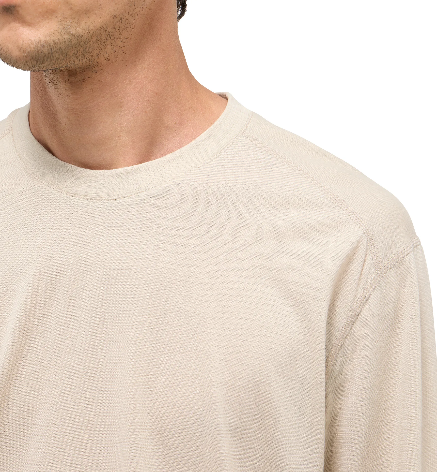 Kaise Wool LS Tee Men Chalk Beige