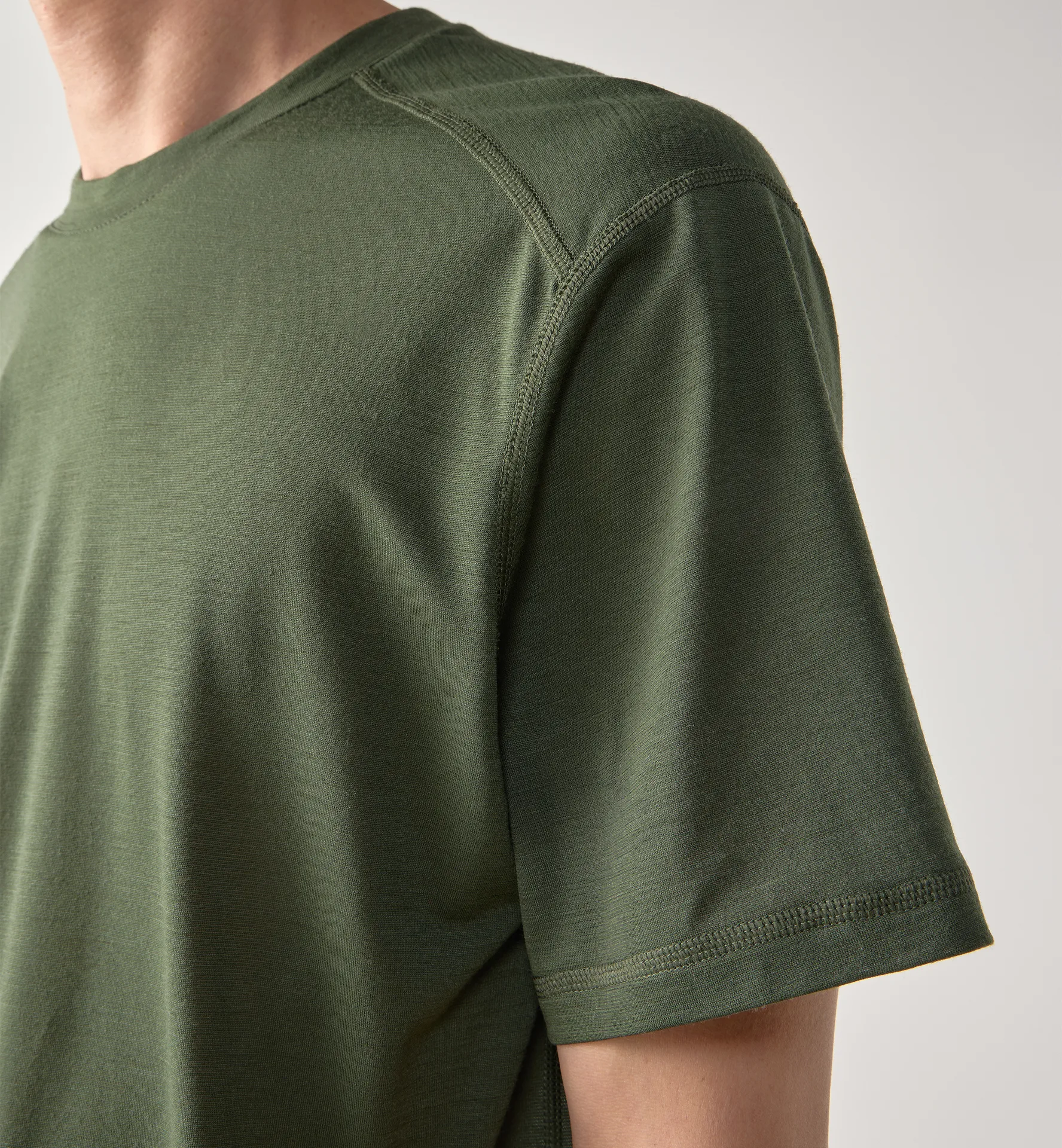 Kaise Wool Tee Men Seaweed Green