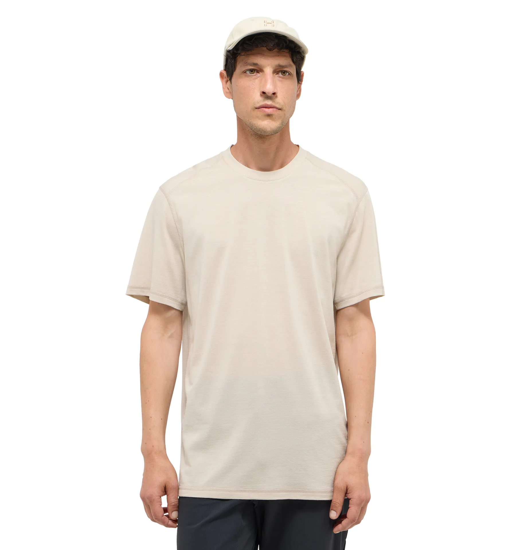 Kaise Wool Tee Men Chalk Beige