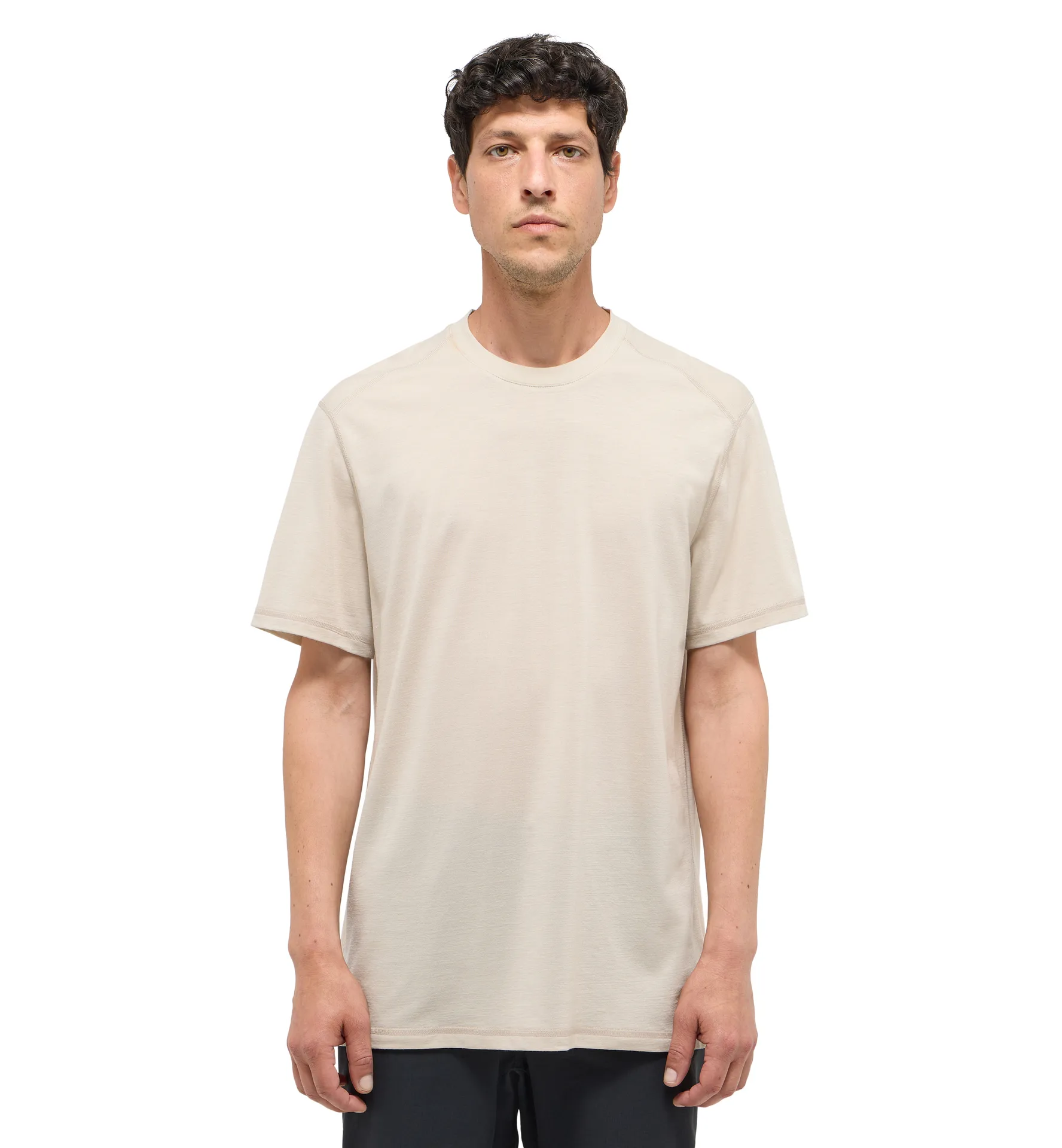 Kaise Wool Tee Men Chalk Beige