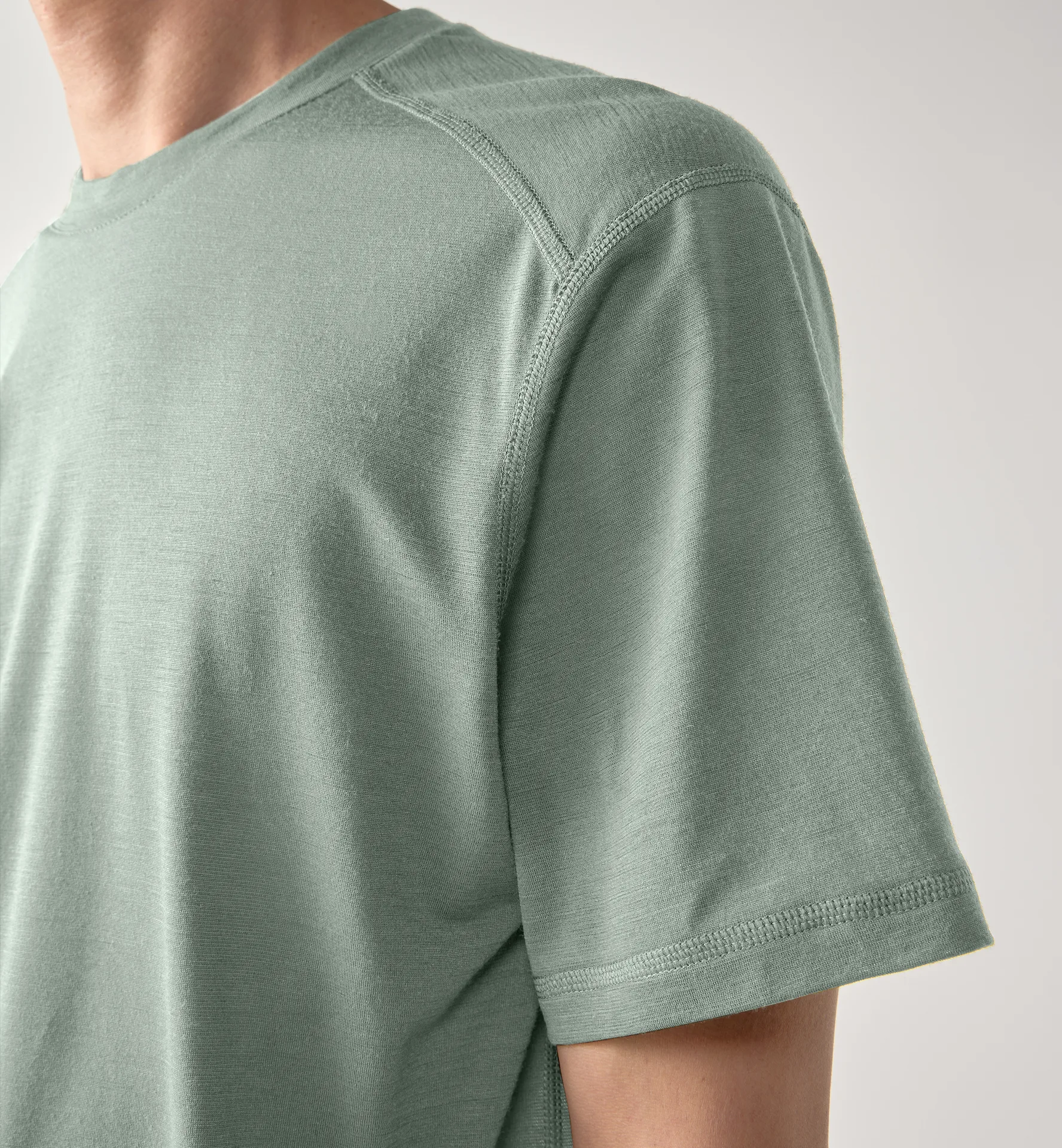 Kaise Wool Tee Men Dew Green
