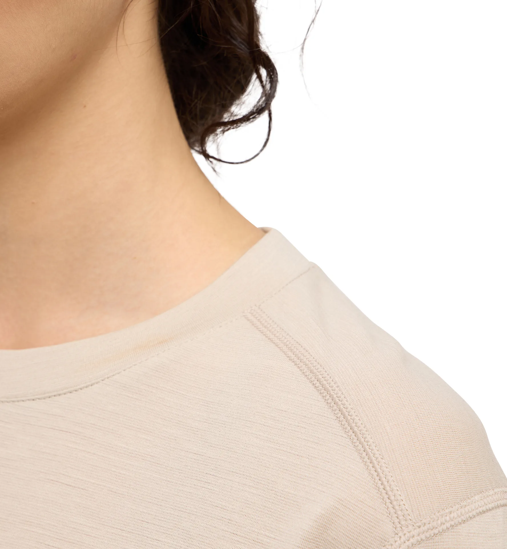 Kaise Wool LS Tee Women Chalk Beige