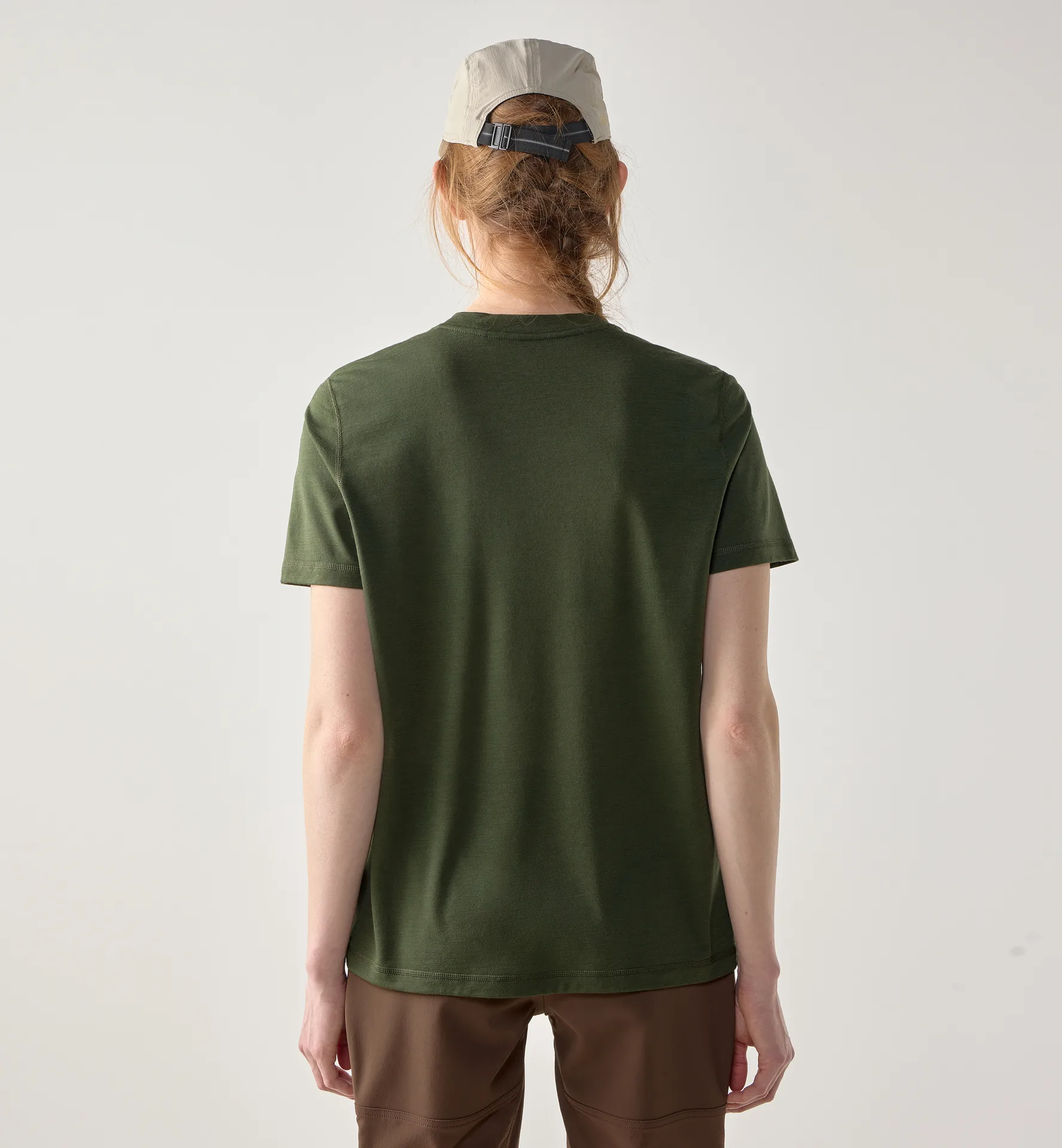 Kaise Wool Tee Women Seaweed Green