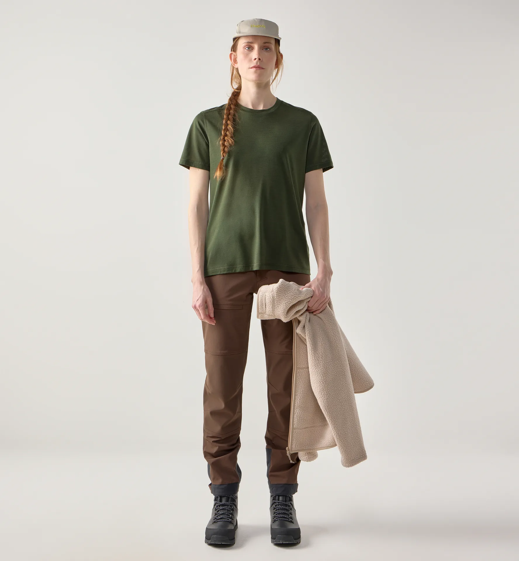 Kaise Wool Tee Women Seaweed Green